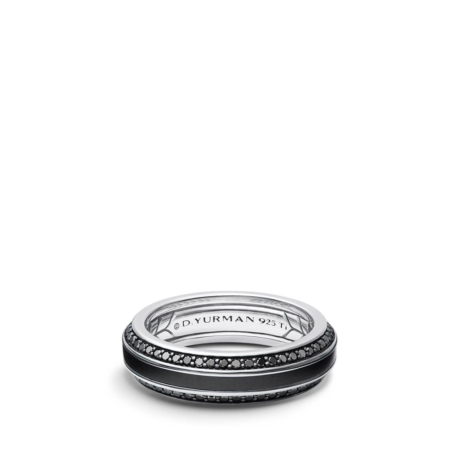 David Yurman o1w1db10325 Size:OS/ Beveled Band Ring in Black Size ONE SIZE - 1 Thumbnail