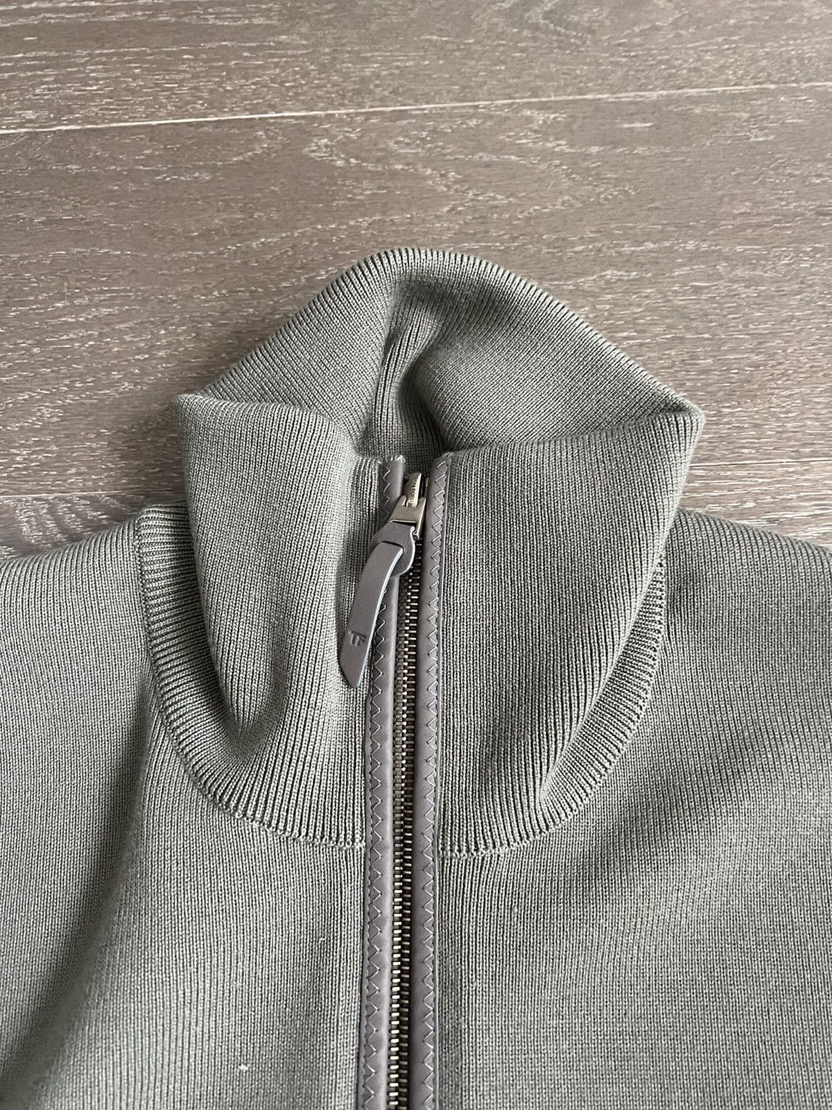 Tom Ford Wool Half Zip Sweater Green/Grey IT 58 Size US XXL / EU 58 / 5 - 4 Thumbnail