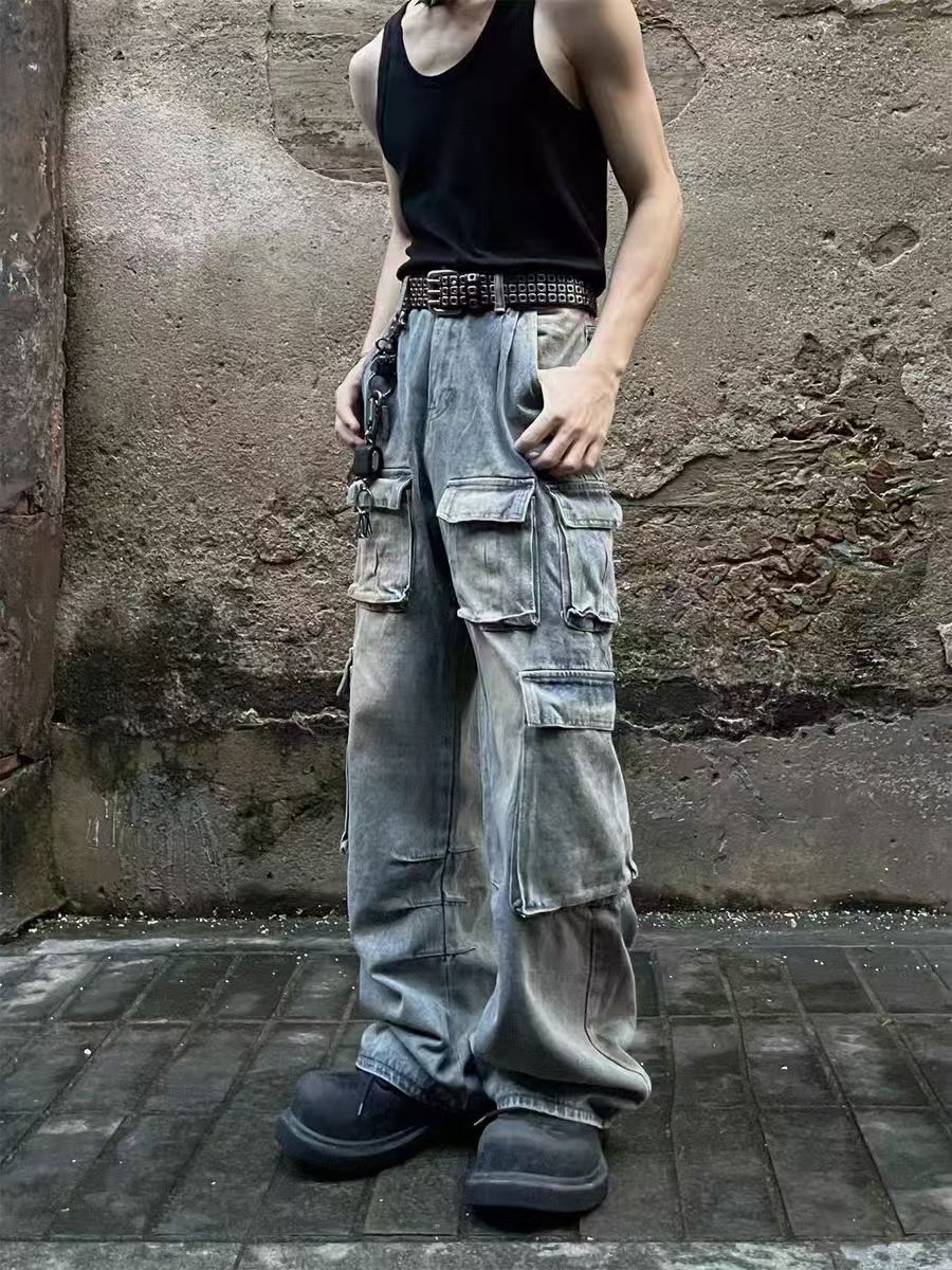 Japanese Brand × Jean Heavyweight Vintage Multi-Pocket Workwear Jeans Size US 34 / EU 50 - 5 Thumbnail