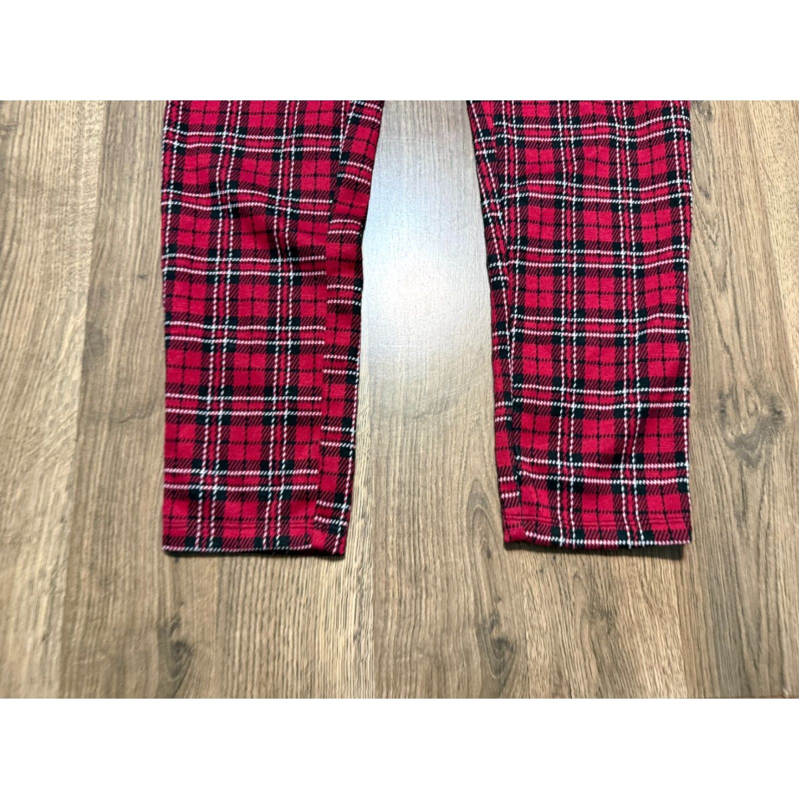 Forever 21 FOREVER 21 Pants Women's Size L Red Black White Plaid Straight Ankle Size 36" / US 14 / IT 50 - 3 Thumbnail