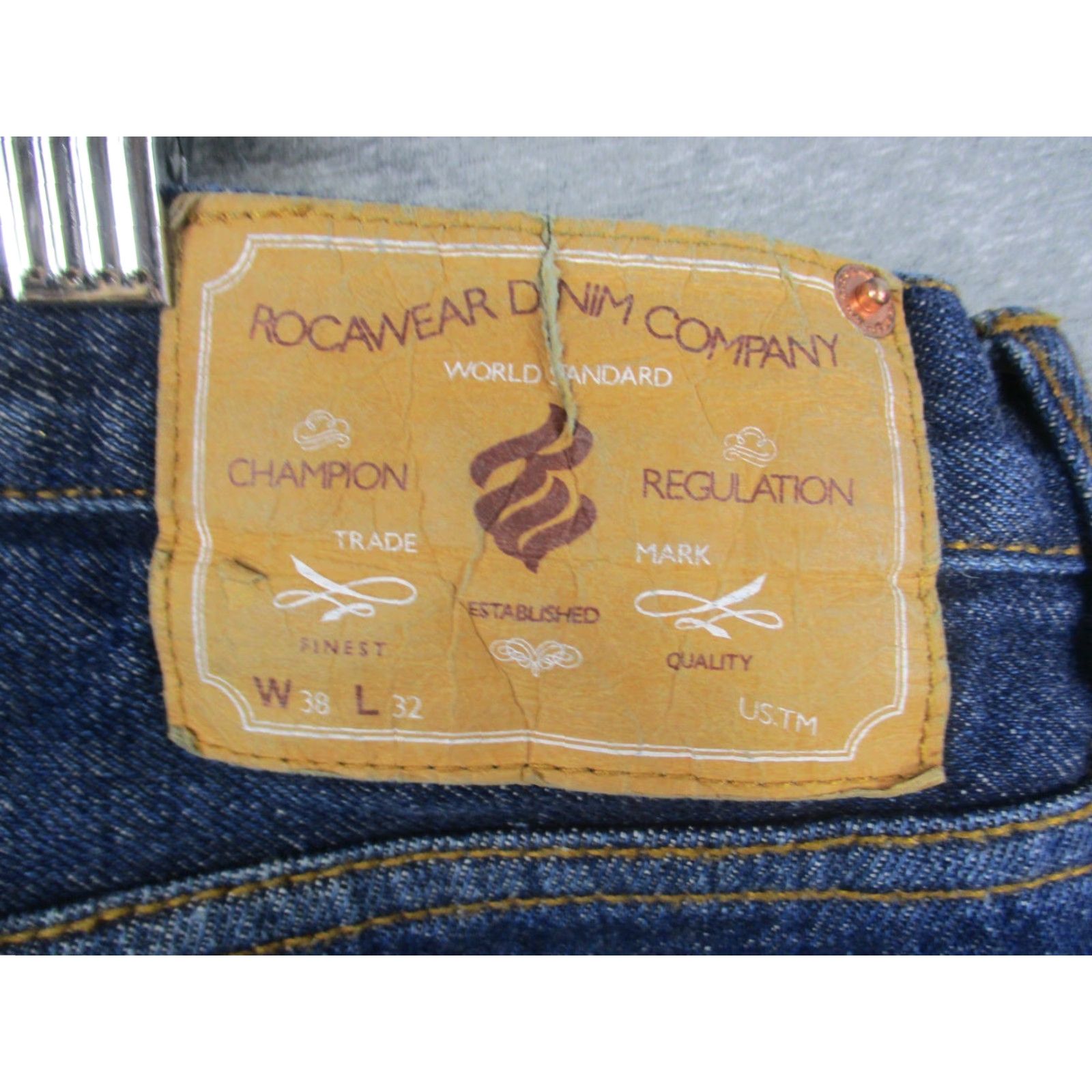 Rocawear Rocawear Jeans Men 38x33 Baggy Loose Fit Blue Wash Denim Hip Hop Y2K Distressed Size US 38 / EU 54 - 5 Thumbnail