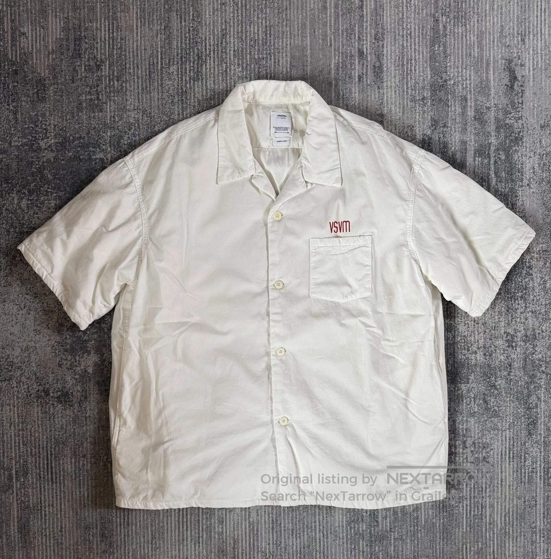 VISVIM Wallis Down Shirt in White.