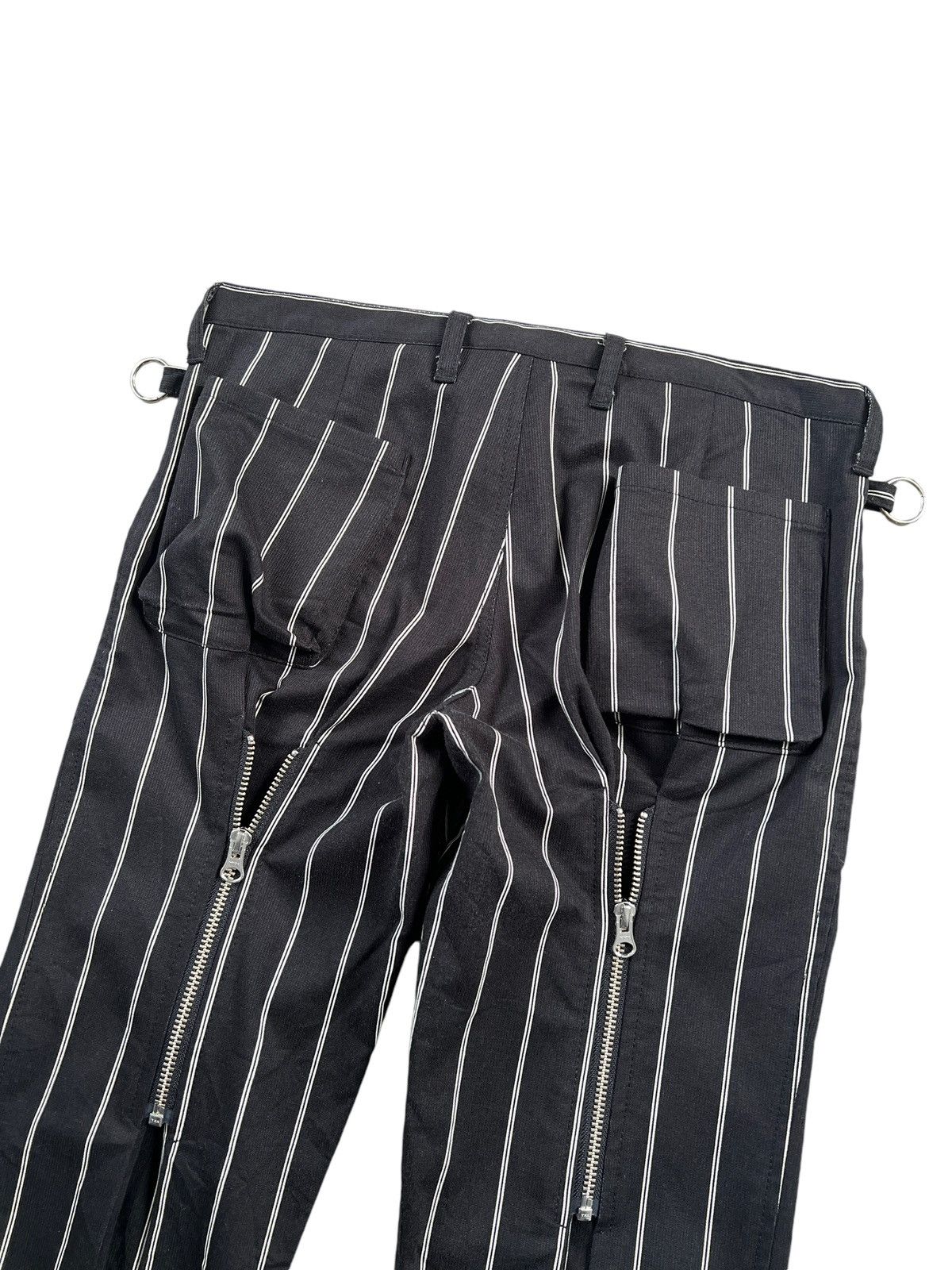 20471120 MILK 🇯🇵 Stripes Zipper Bondage Cropped Pants Size US 30 / EU 46 - 10 Thumbnail