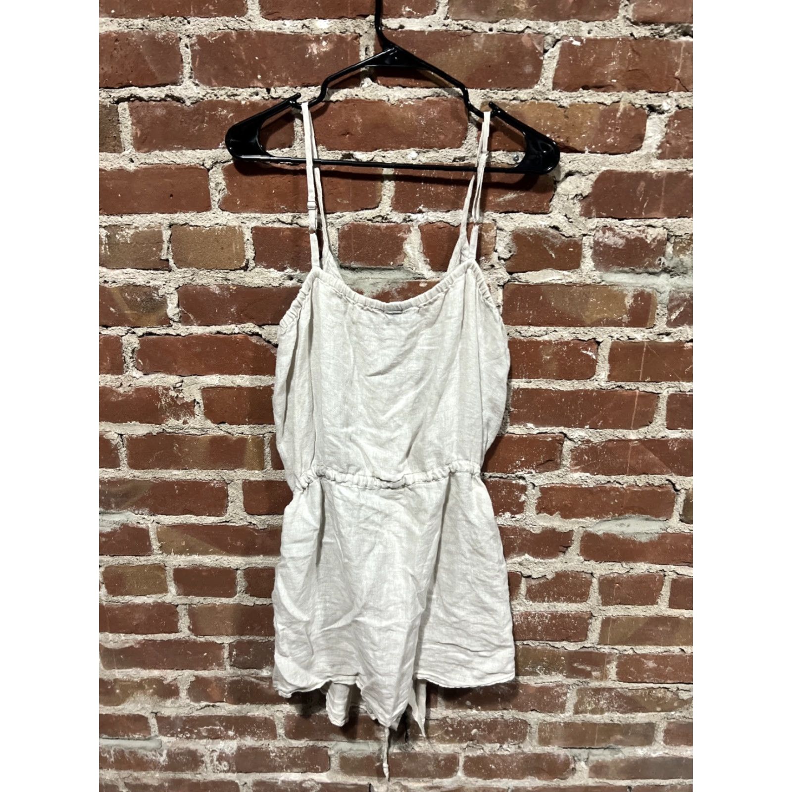 Lands' End Lands’ End Shirt Dress 100% Linen Button Up Mini Dress Tunic M Beige Boho Hippie Minimalist Vintage No Size M / US 6-8 / IT 42-44 - 3 Thumbnail