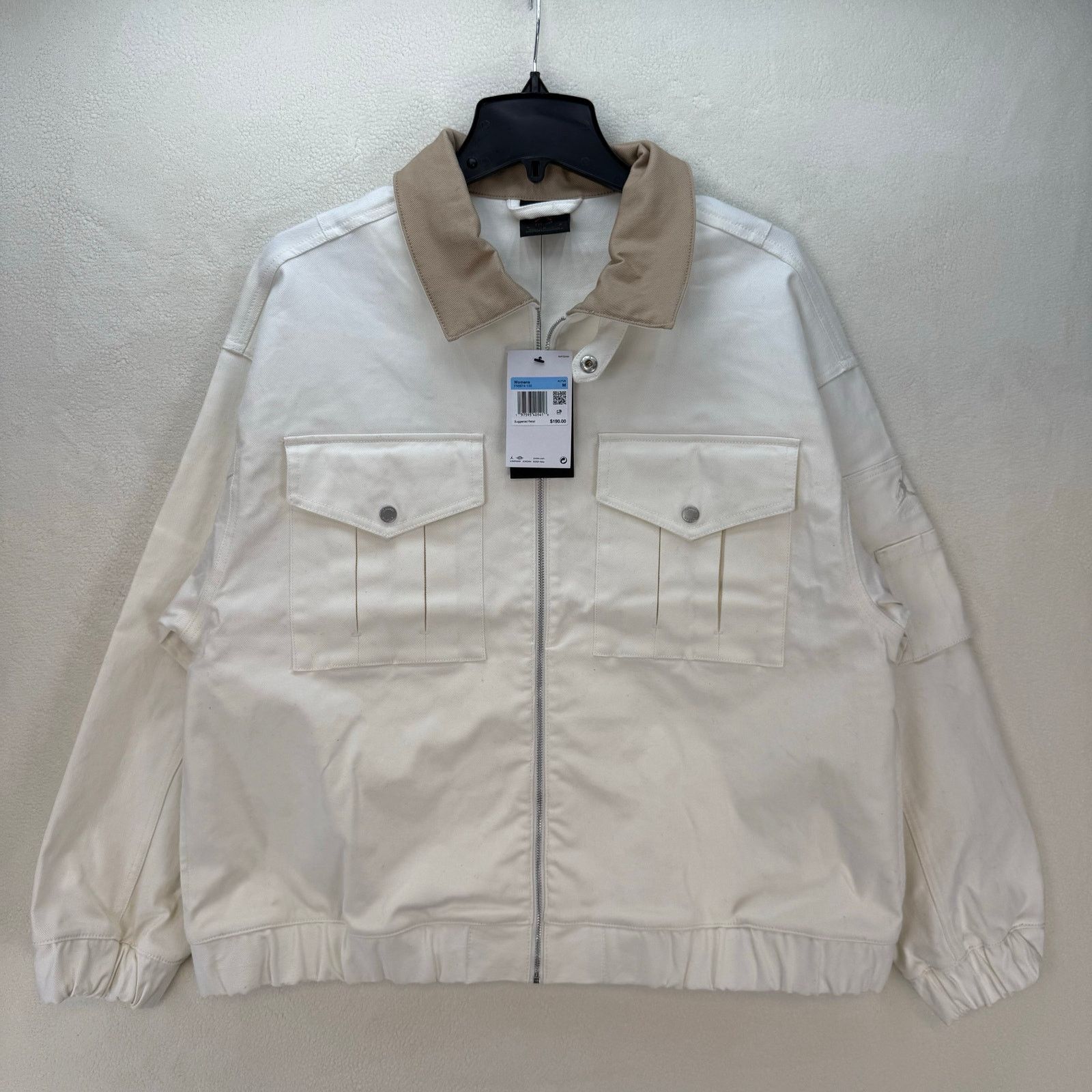 Jordan Brand AIR JORDAN WOMEN'S MEDIUM RENEGADE CANVAS JACKET SAIL FN5674 Size M / US 6-8 / IT 42-44 - 1 Thumbnail