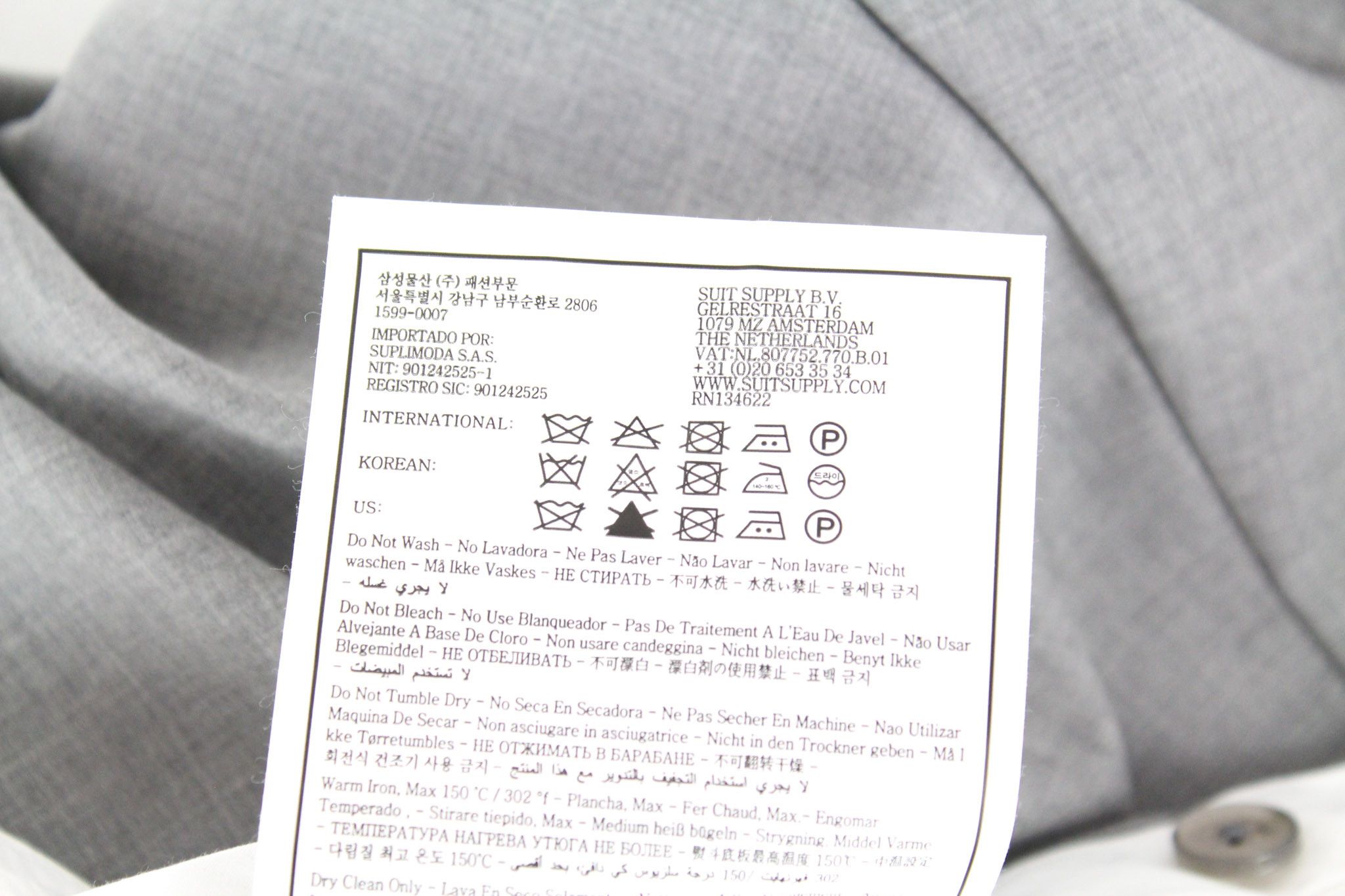 Suitsupply LA SPALLA UK40S Wool Grey Suit 73584 Size 40S - 13 Thumbnail