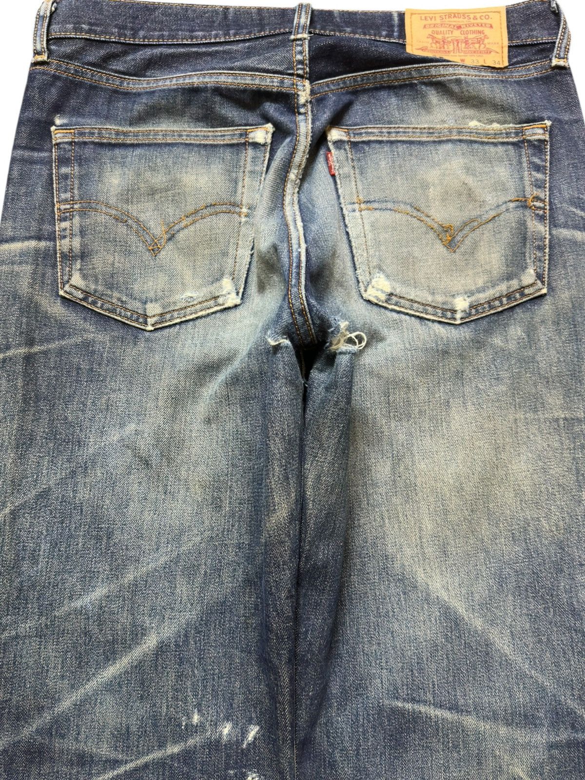 Levi's Vintage Clothing Vintage Levi’s 508 Mudwash Ripped Distressed Denim Size US 33 - 5 Thumbnail