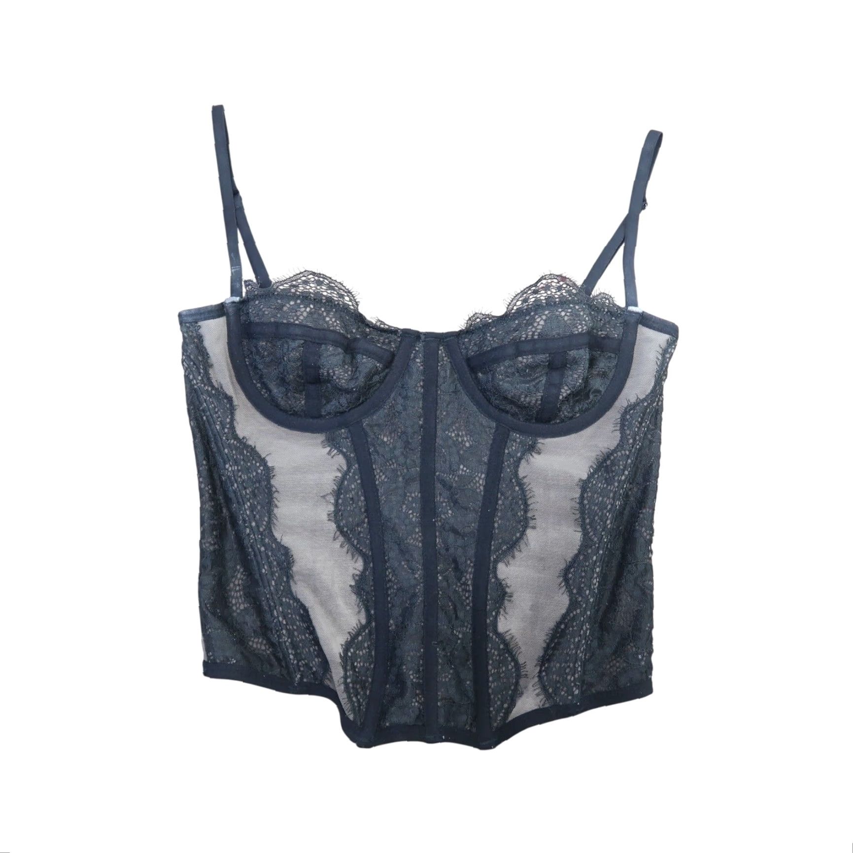 Vintage VINTAGE Out From Under Urban Outfitters Black Lace Corset Bustier Top S Corset Women's Shirt Nuclear? Size S / US 4 / IT 40 - 5 Thumbnail