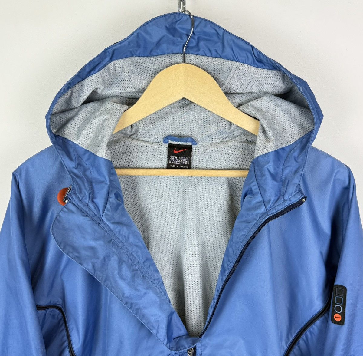 Nike Vintage Nike Anorak 1/2 Zip Jacket Blue Hooded Swoosh Nylon Size US M / EU 48-50 / 2 - 3 Thumbnail