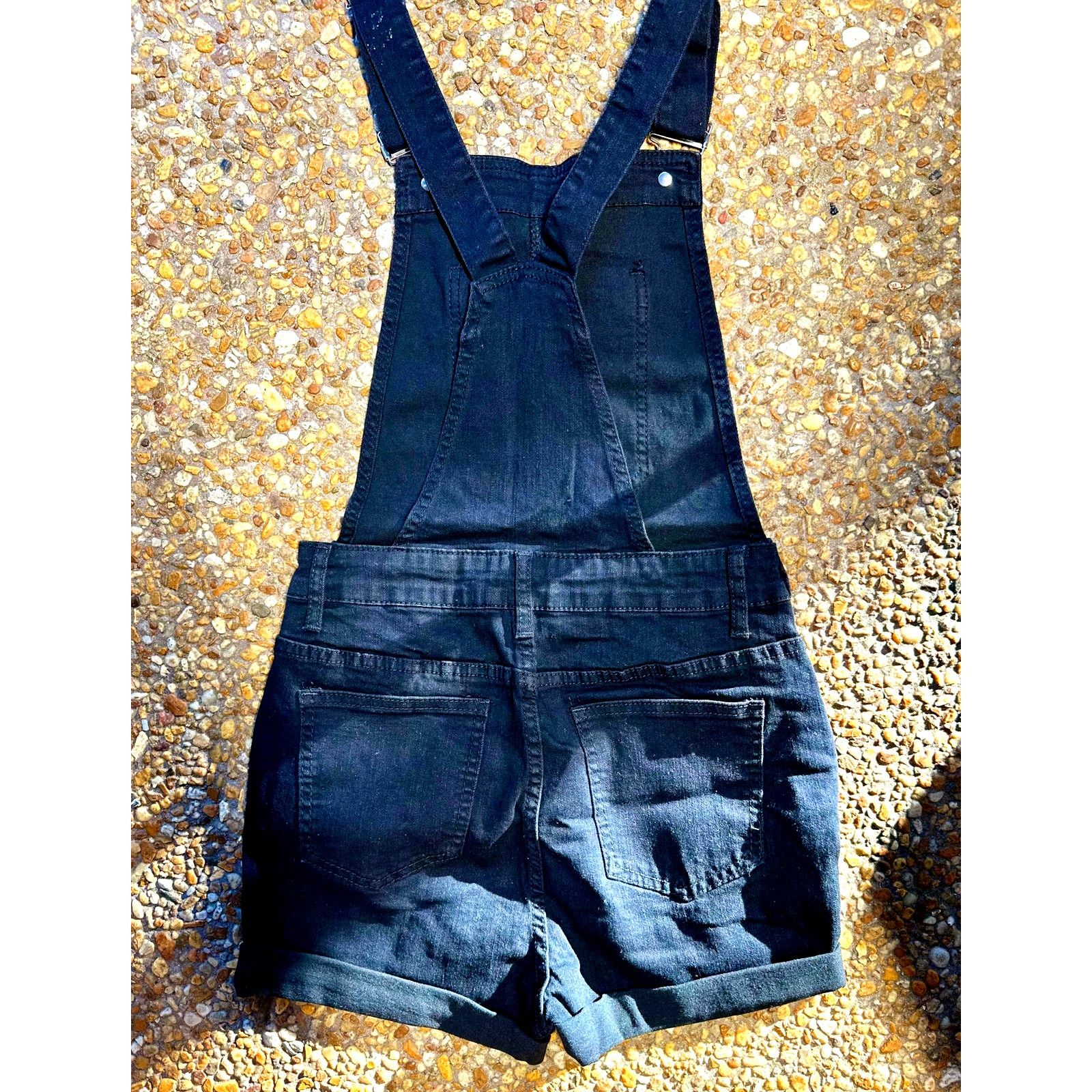 Other Ripped Rolled Denim Style Overalls Shorts Romper Black S Size 27" / US 4 / IT 40 - 14 Thumbnail