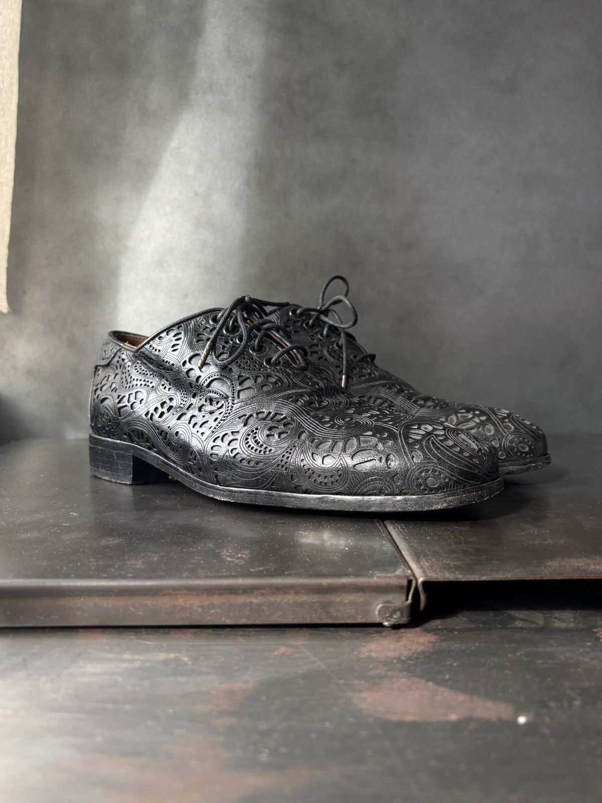 Duckie Brown × Florsheim Florsheim by Duckie Brown Tooled Leather Dress Shoes Oxfords Size US 9.5 / EU 42-43 - 20 Thumbnail