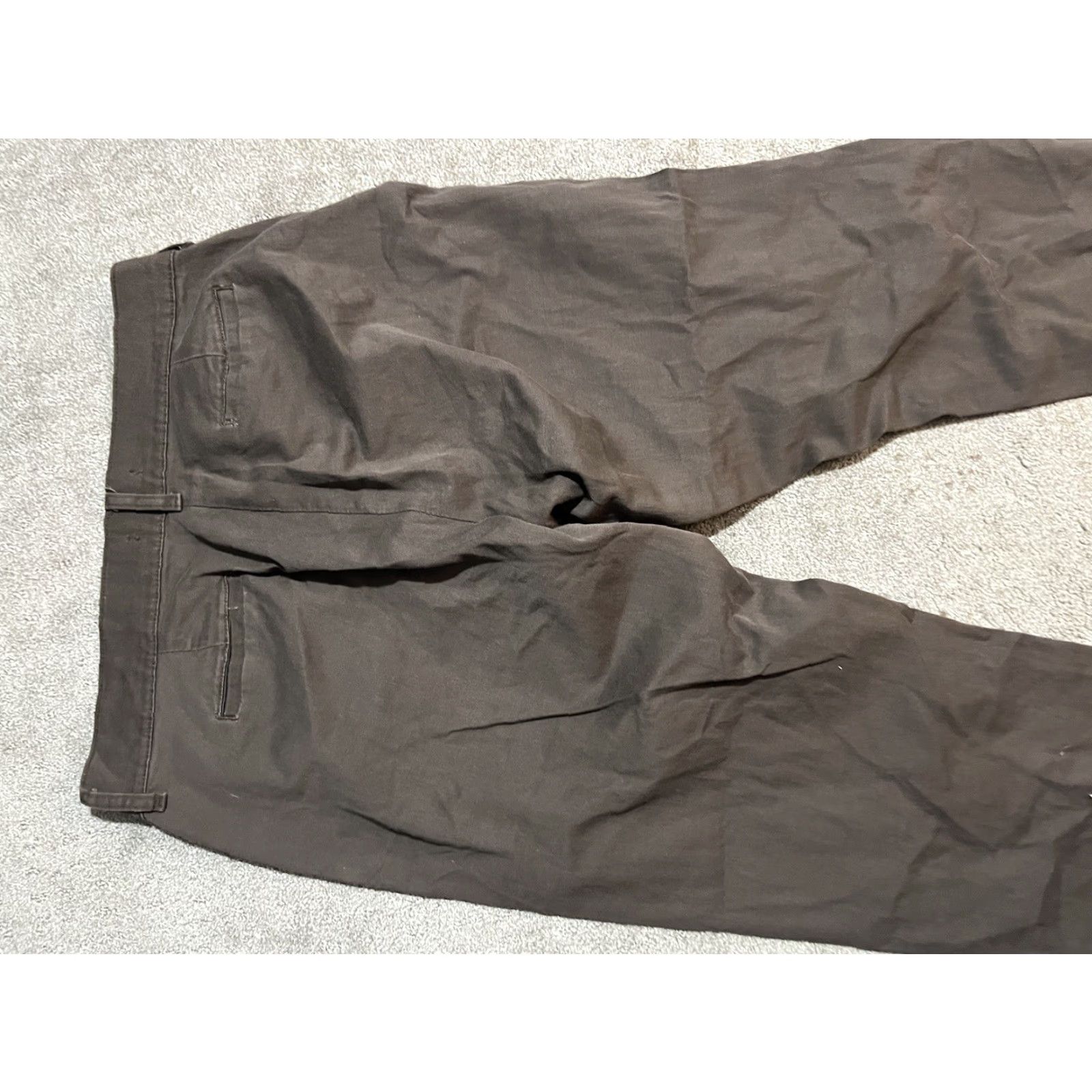 Lee Lee Pants Womens 16 Long Brown Bootcut Flat Front Stretch Cotton Blend Size 38" / US 16 / IT 52 - 4 Thumbnail