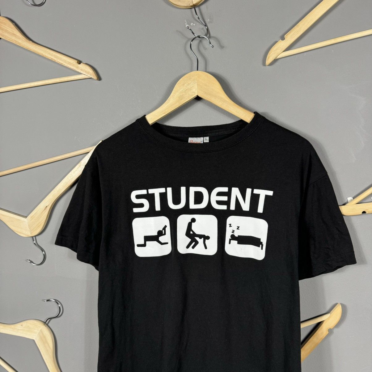 Vintage Vintage Student Funny T-shirt Size US L / EU 52-54 / 3 - 5 Thumbnail