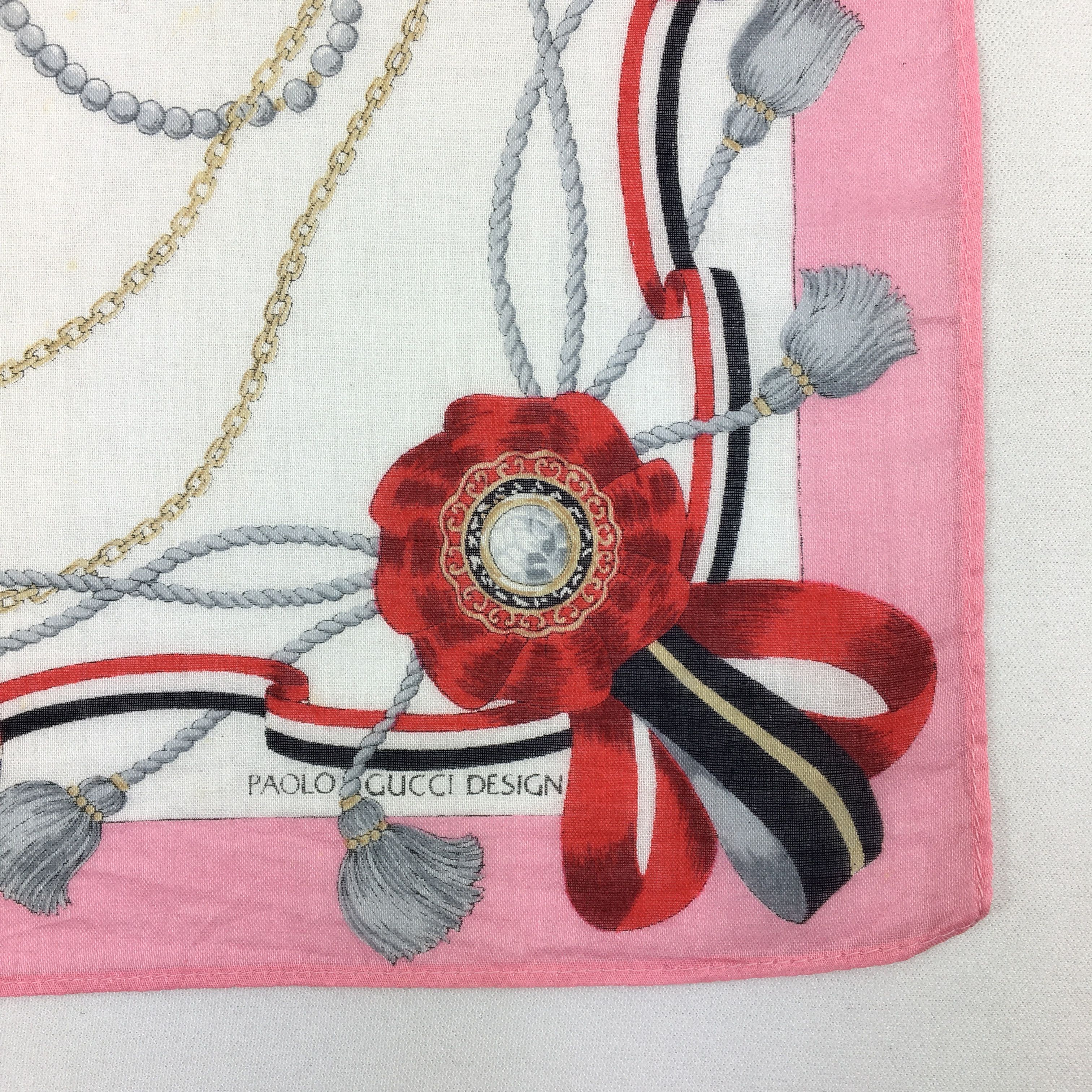 Paolo Gucci Vintage Paolo Gucci Handkerchief Neckerchief Bandana Size ONE SIZE - 3 Thumbnail
