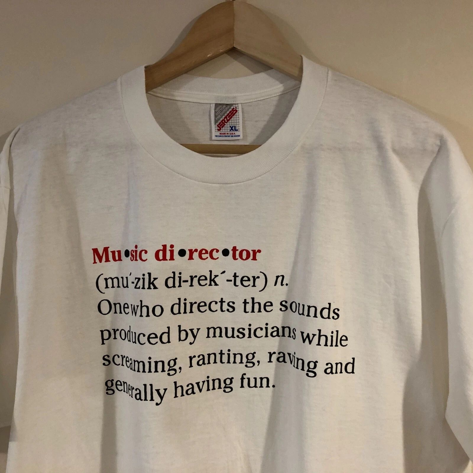 Vintage 1990s 'Music Director' Definition T-shirt 90s Size US XL / EU 56 / 4 - 1 Thumbnail