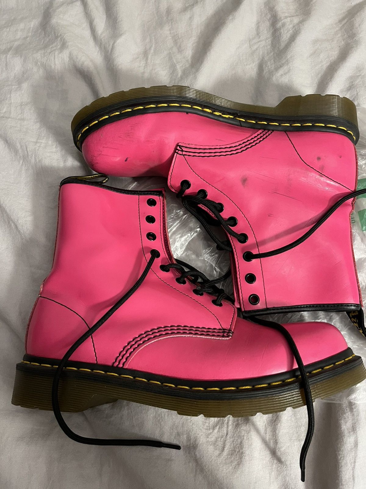 Dr. Martens Dr. Martens pink leather boots Size US 8 / IT 38 - 2 Thumbnail