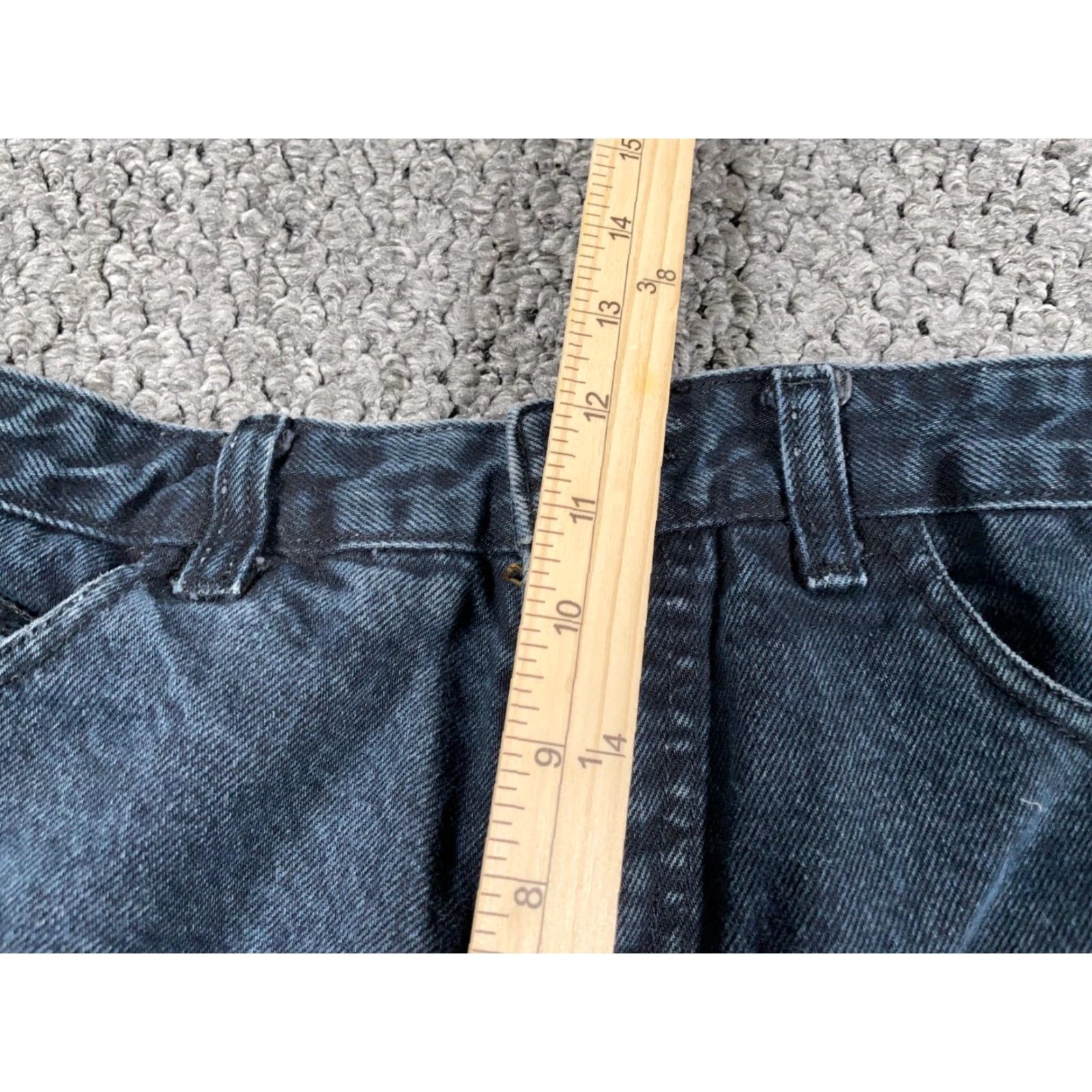 Guess VINTAGE Georges Marciano for Guess Jeans Women's 28 x 29 Dark Blue Tapered Jeans 90s Retro Hipster Size 28" / US 6 / IT 42 - 7 Thumbnail