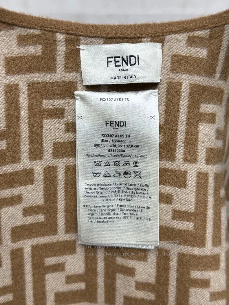 Fendi Fendi Detachable belt poncho shawl Size ONE SIZE - 5 Thumbnail