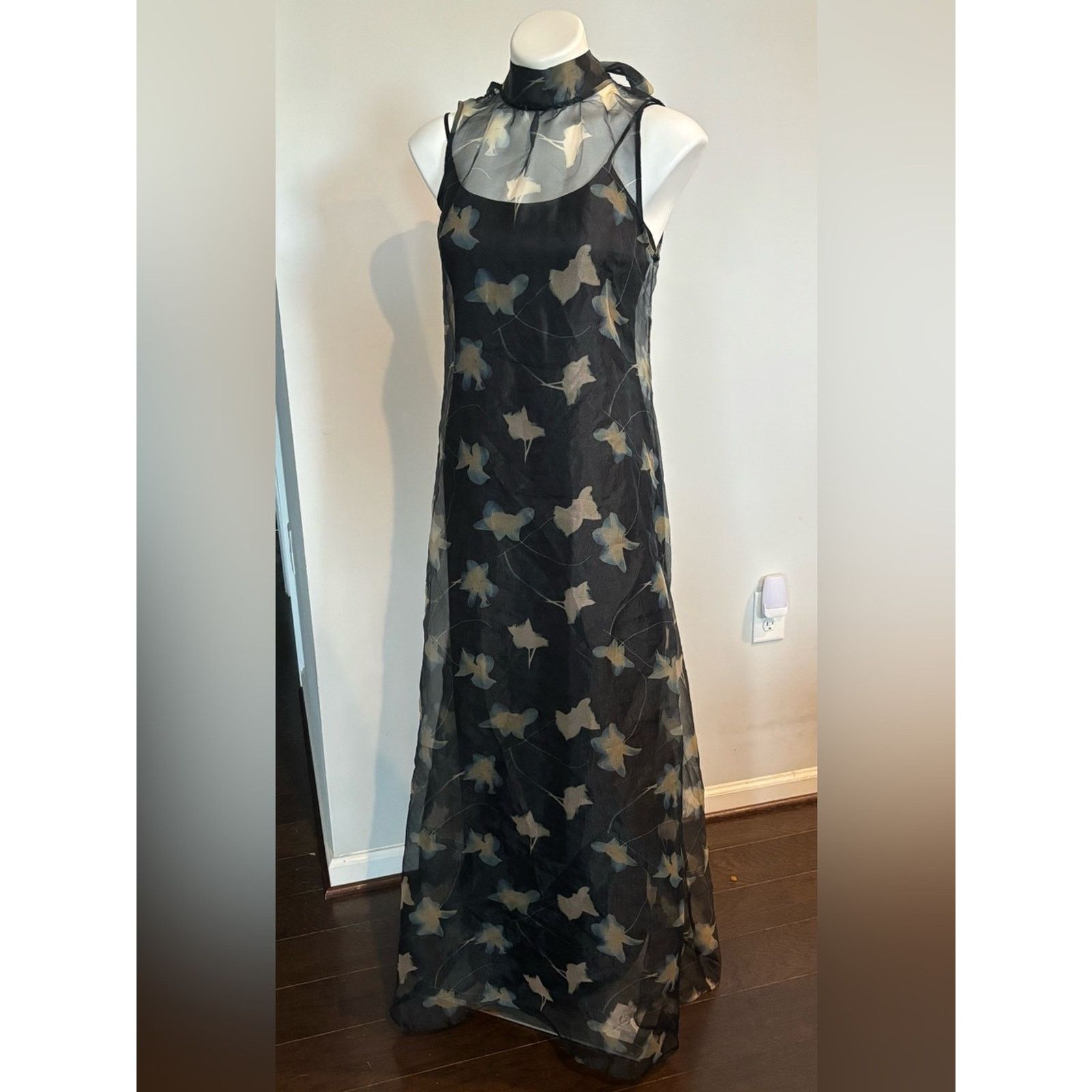 Staud STAUD Albee Black Sheer Maxi alette dress Mockneck small Size S / US 4 / IT 40 - 2 Thumbnail