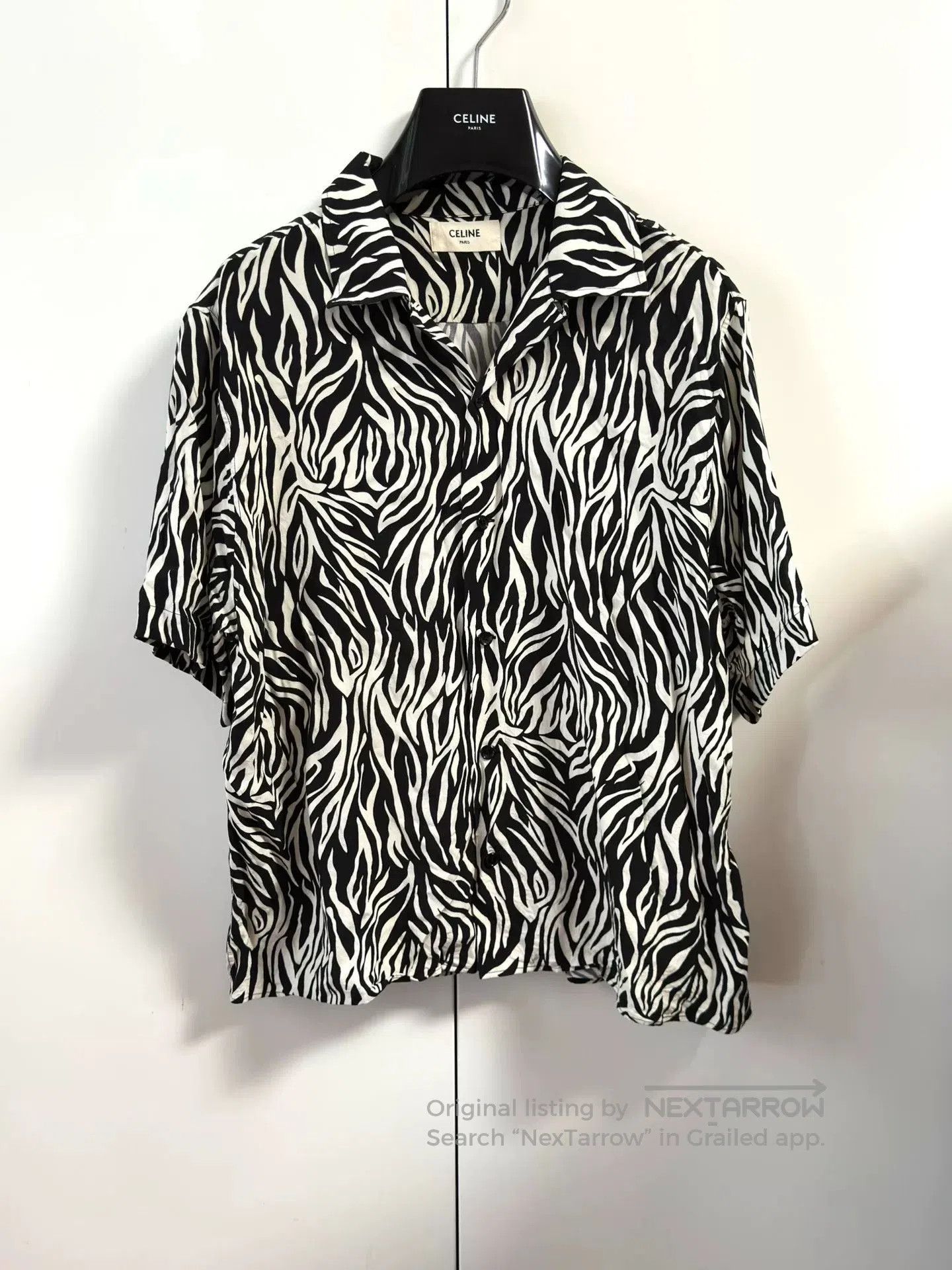 Celine celine black and white zebra print shirt. Size US M / EU 48-50 / 2 - 1 Thumbnail