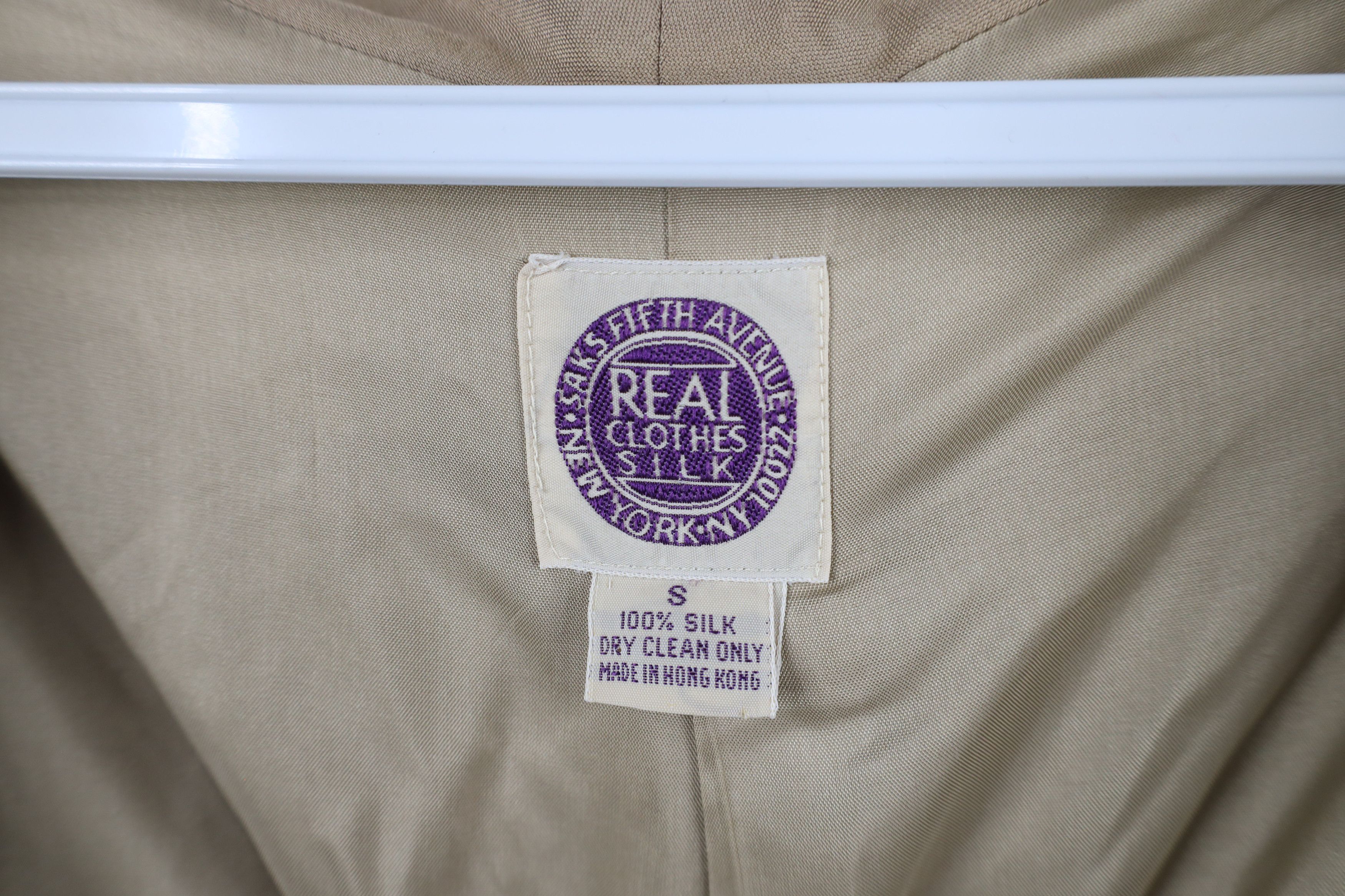 Vintage Vintage 90s Streetwear Silk Double Breasted Blazer Jacket Size S / US 4 / IT 40 - 9 Thumbnail