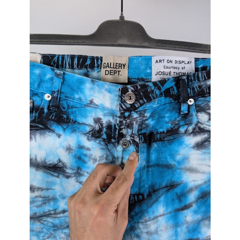 Gallery Dept. o1rshd1 Marley Tie Dye Denim Jeans in Blue / Black / White Size US 36 / EU 52 - 7 Thumbnail