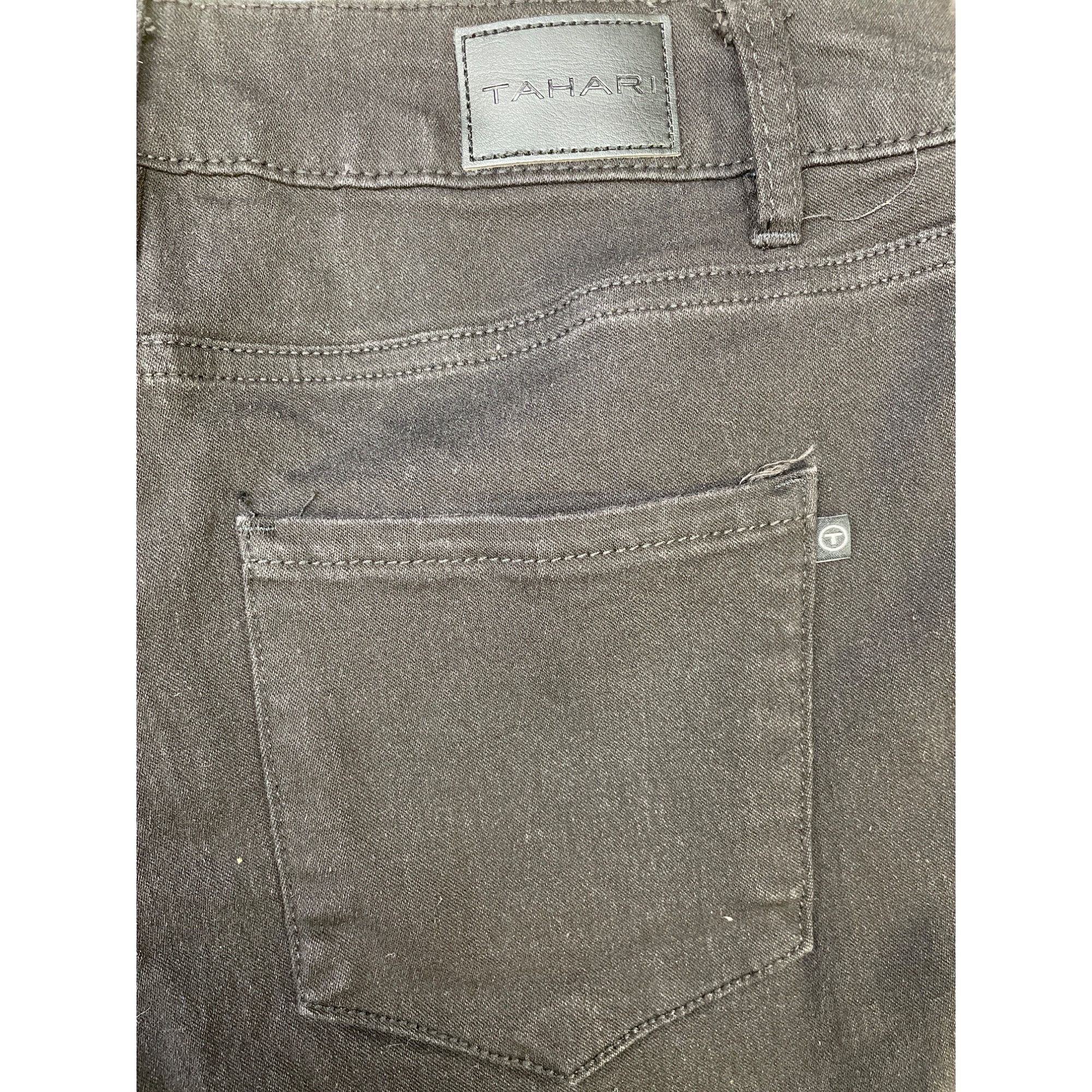 Other Tahari Women's Black Jeans Straight Leg Stretch Size 10/30 2 Size 32" / US 10 / IT 46 - 3 Thumbnail