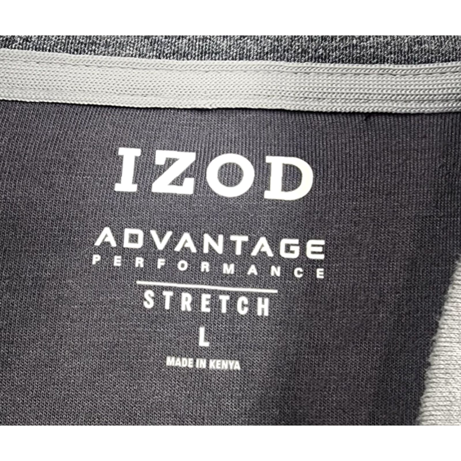 Izod IZOD Sweater Mens Large Gray Advantage Performance Stretch Quarter Zip Pullover Size US L / EU 52-54 / 3 - 5 Thumbnail