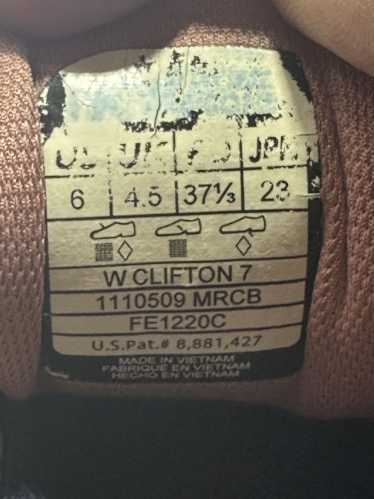Hoka PreOwned Hoka Clifton 7 Women’s 6 Pink Running Sneakers Size US 6 / IT 36 - 7 Thumbnail