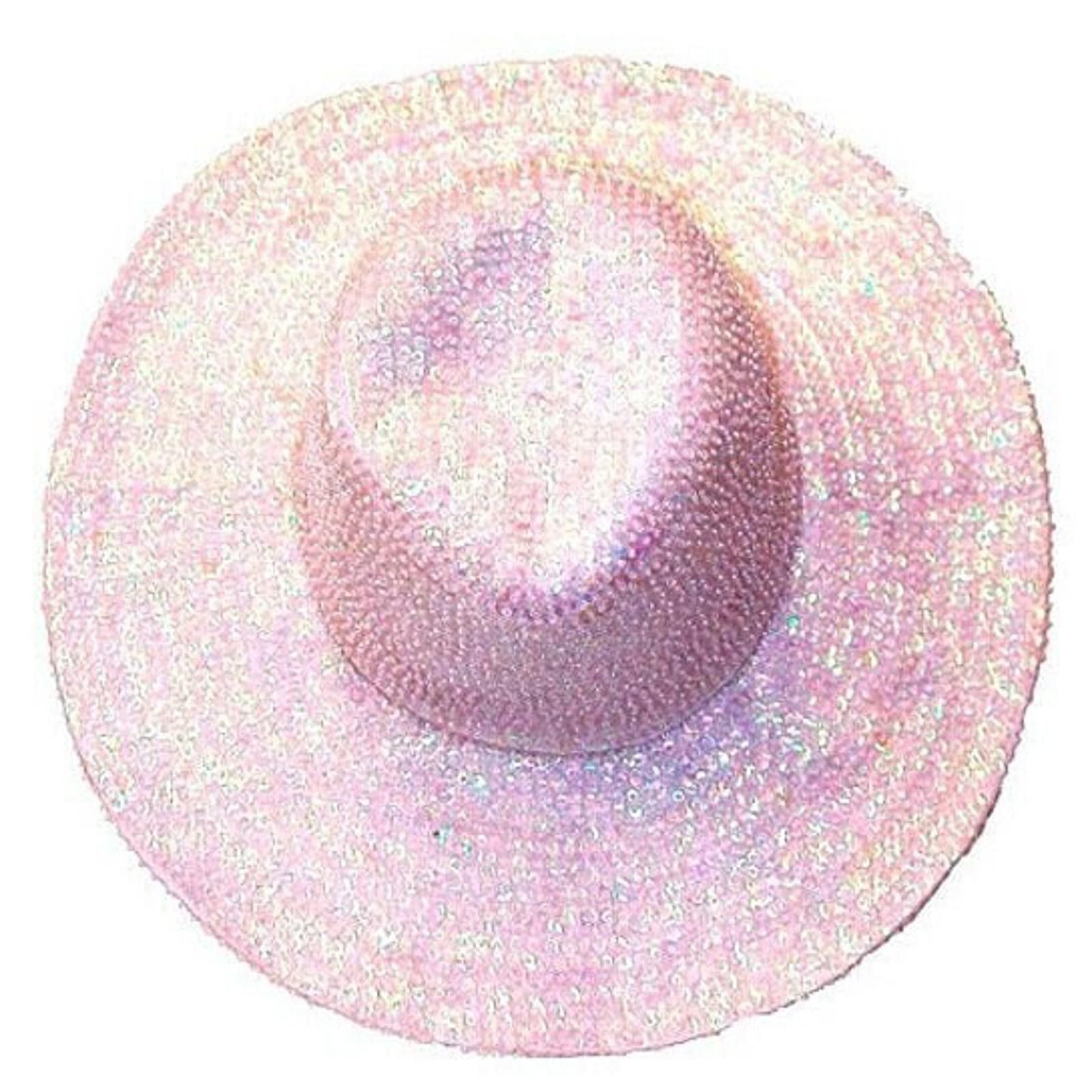 Designer Sequin Cowboy/Cowgirl Hat OPAL WHITE Size ONE SIZE - 1 Preview
