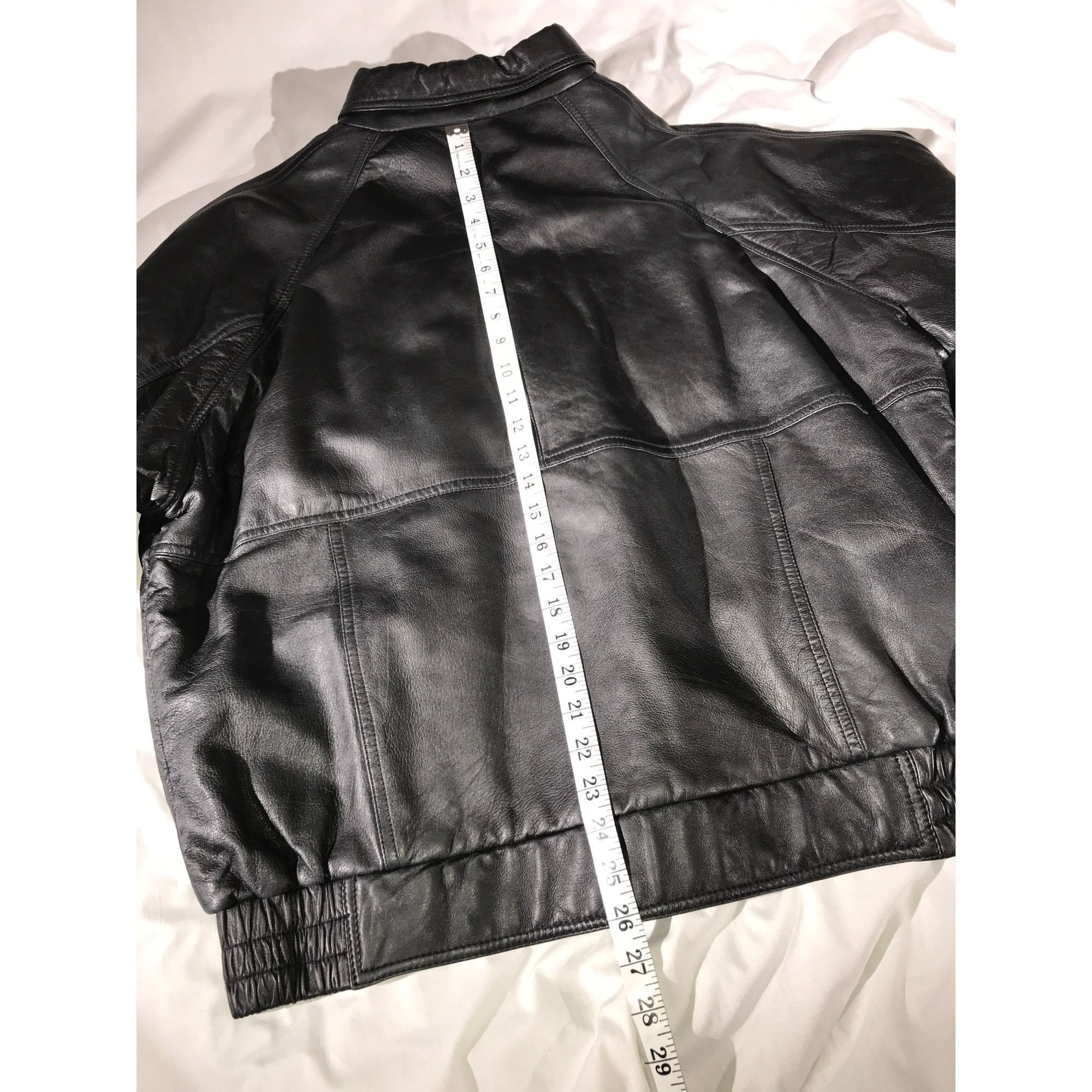 Vintage Watershed by William Harry Black Lamb Skin Leather Jacket Size US XL / EU 56 / 4 - 9 Thumbnail