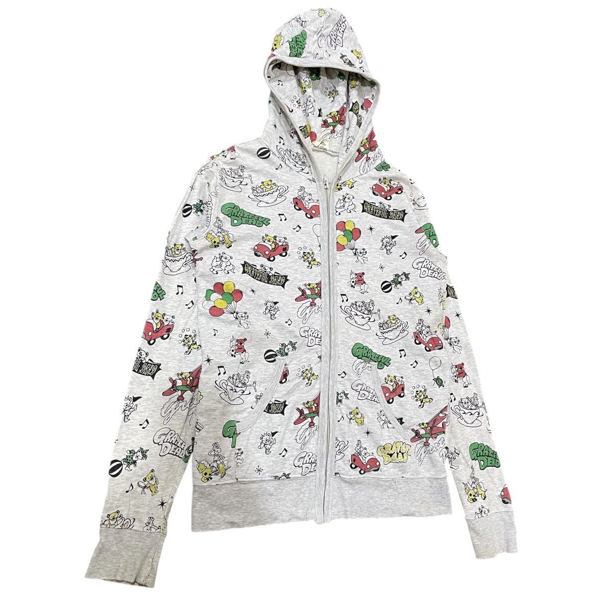 Band Tees Vintage Grateful Dead All-Over Print Hoodie S/M Dancing Bear Size M / US 6-8 / IT 42-44 - 3 Thumbnail