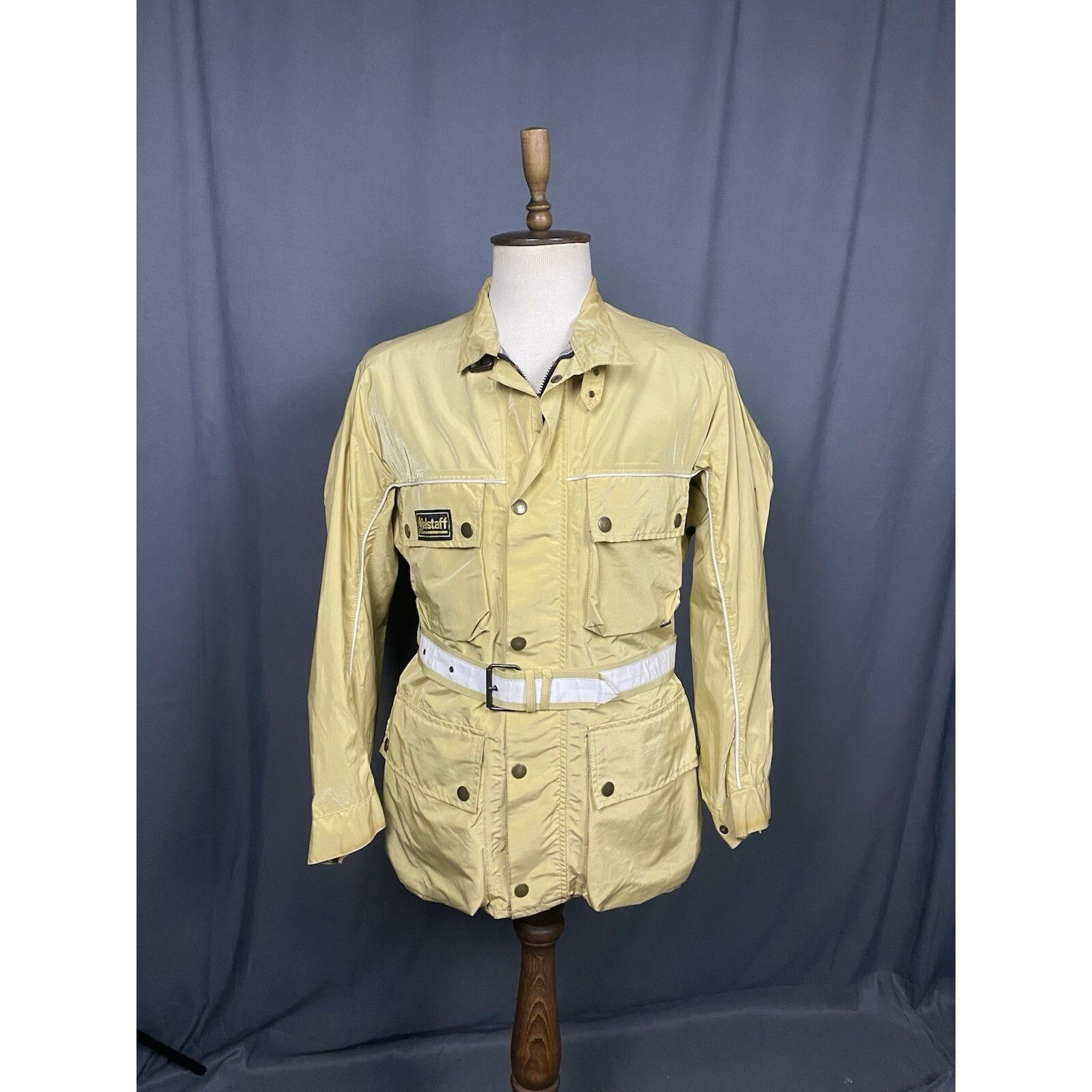 Belstaff Belstaff Touermaster VTG Men's Beige Nylon Belted Motorcycle Size US M / EU 48-50 / 2 - 1 Thumbnail