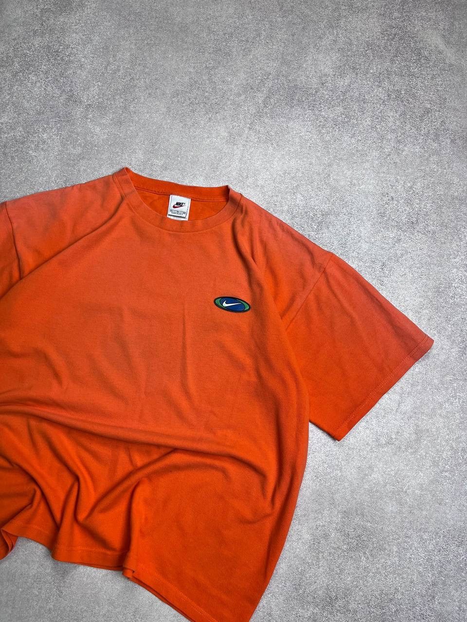 Nike × Vintage Vintage 90's Nike Big Swoosh Heavy Cotton Boxy T-shirt XL Size US XL / EU 56 / 4 - 2 Thumbnail