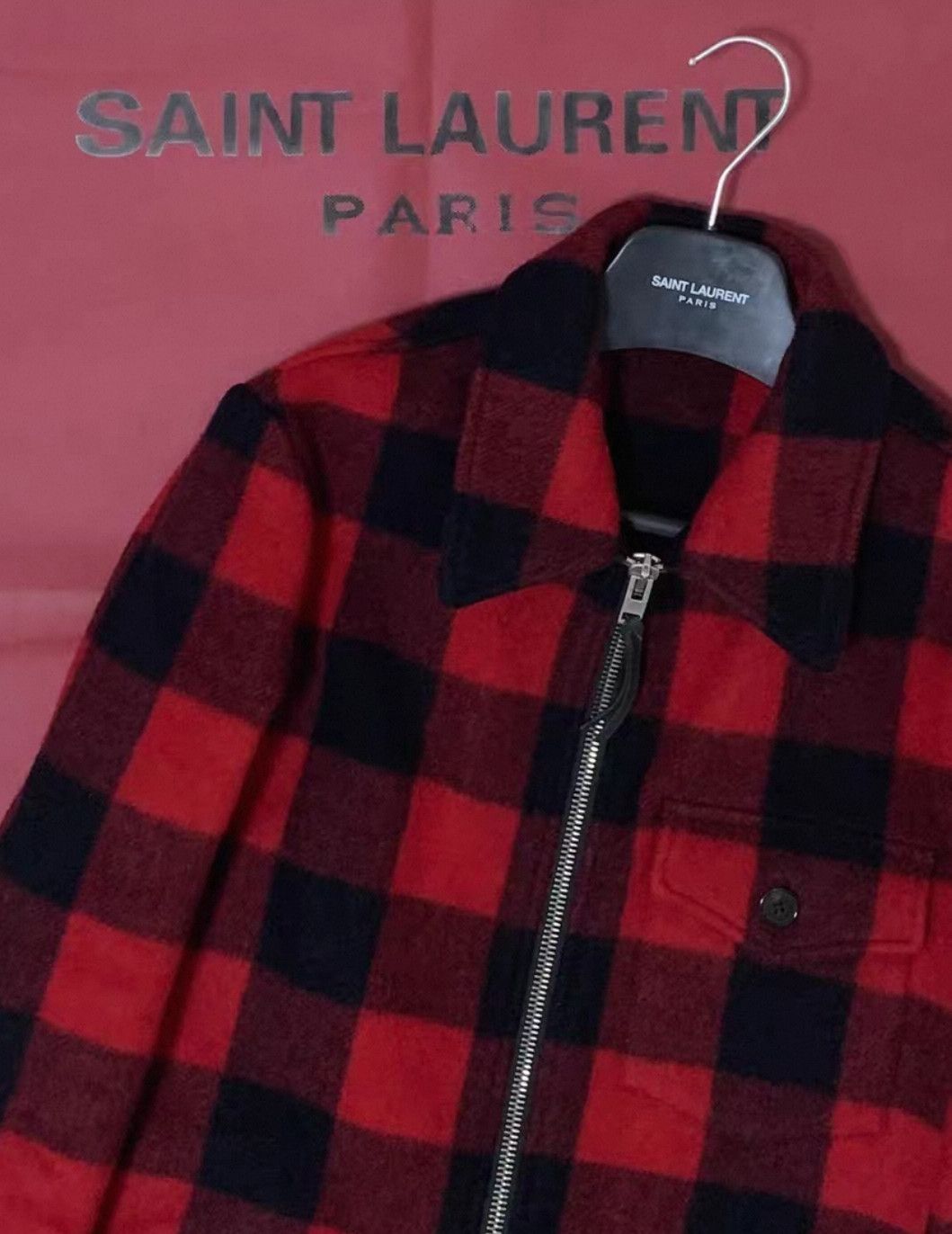 Saint Laurent Paris Saint Laurent Paris Plaid Wool Jacket Size US M / EU 48-50 / 2 - 3 Thumbnail
