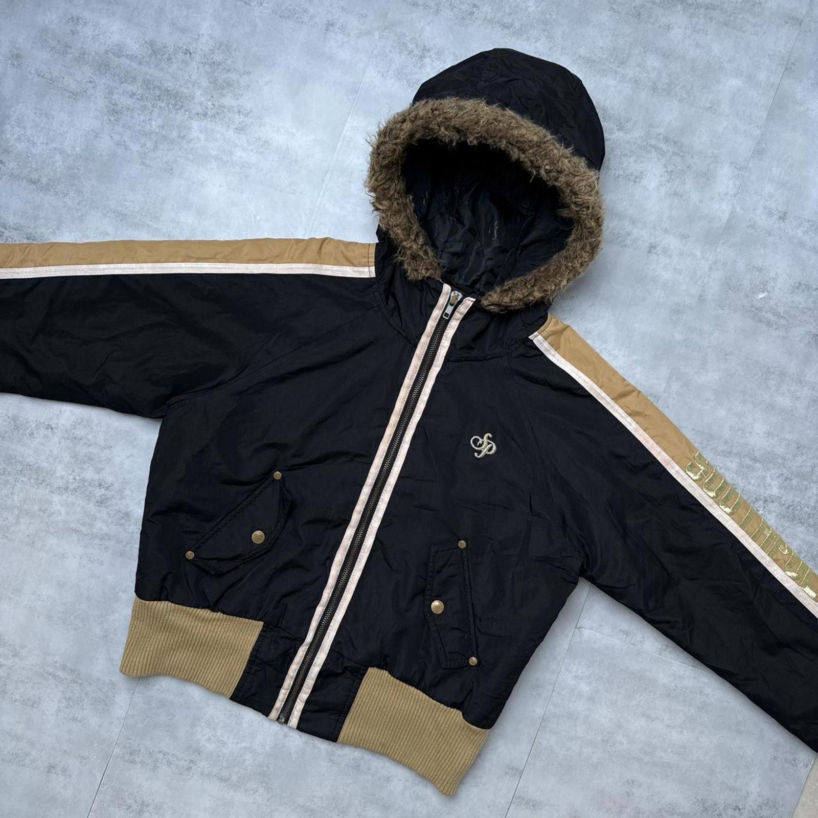 Southpole Y2K Southpole Black Puffy 00s Zip Up Fur Hooded Jacket Size M / US 6-8 / IT 42-44 - 4 Thumbnail