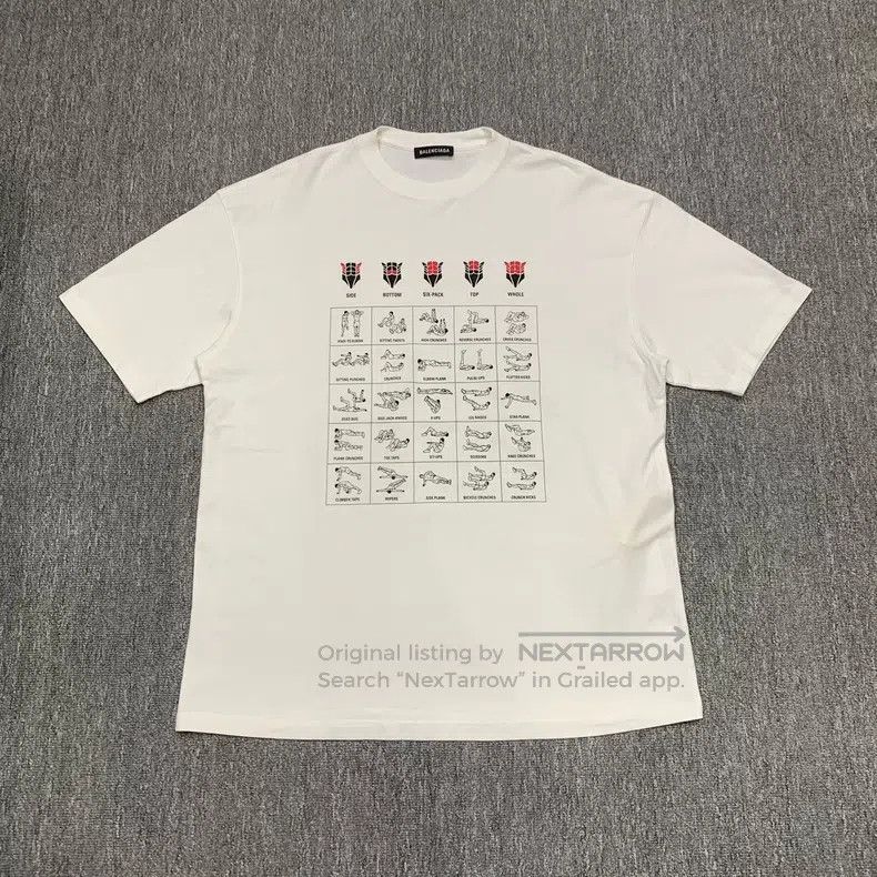 Balenciaga Balenciaga White Gymnast Short Sleeve Size US S / EU 44-46 / 1 - 1 Thumbnail