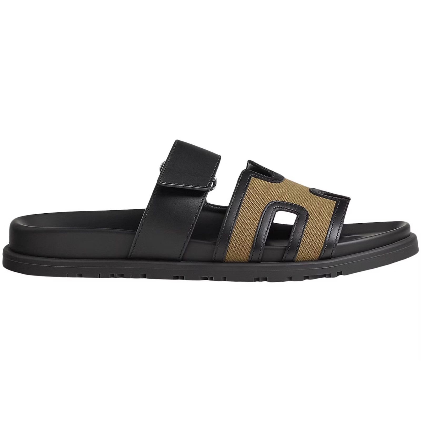Hermes Hermes Chypre Sandal Mens Black Canvas Cargo Flat 45 12 Size US 12 / EU 45 - 3 Thumbnail
