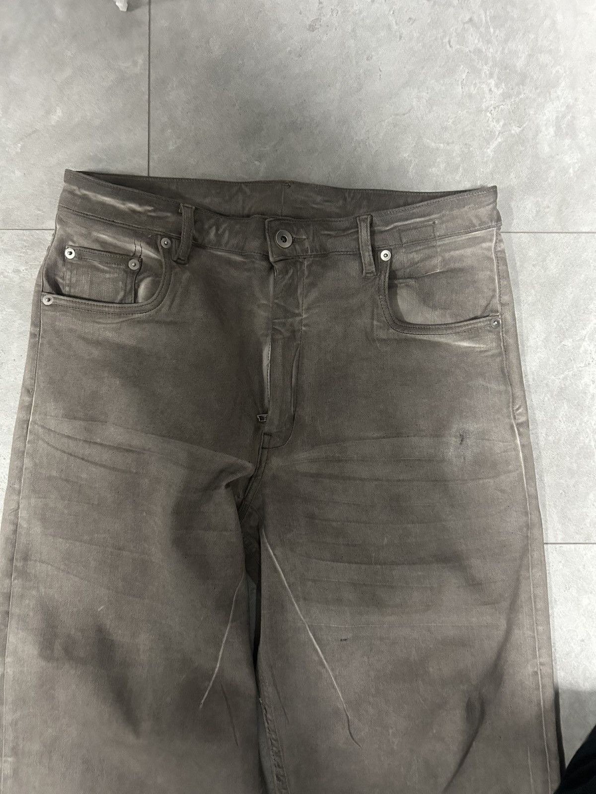 Rick Owens Drkshdw RICK OWENS DRKSHDW GETH FOILED LOOSE JEANS Size 30" / US 8 / IT 44 - 3 Thumbnail