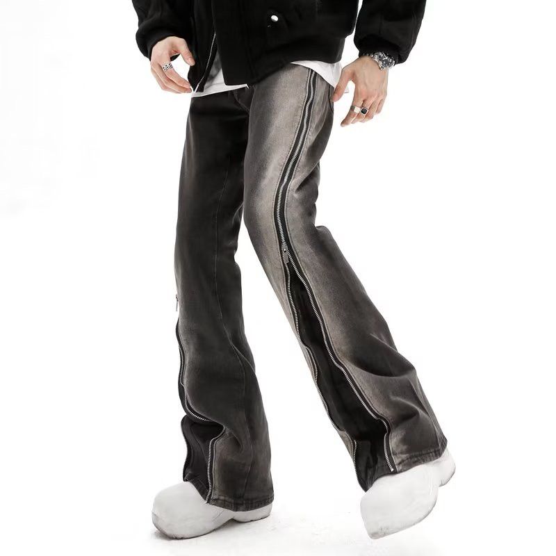 Japanese Brand × Vintage Y2K Streetwear Baggy Flare Bootcut Zipper Denim Size US 32 / EU 48 - 4 Thumbnail