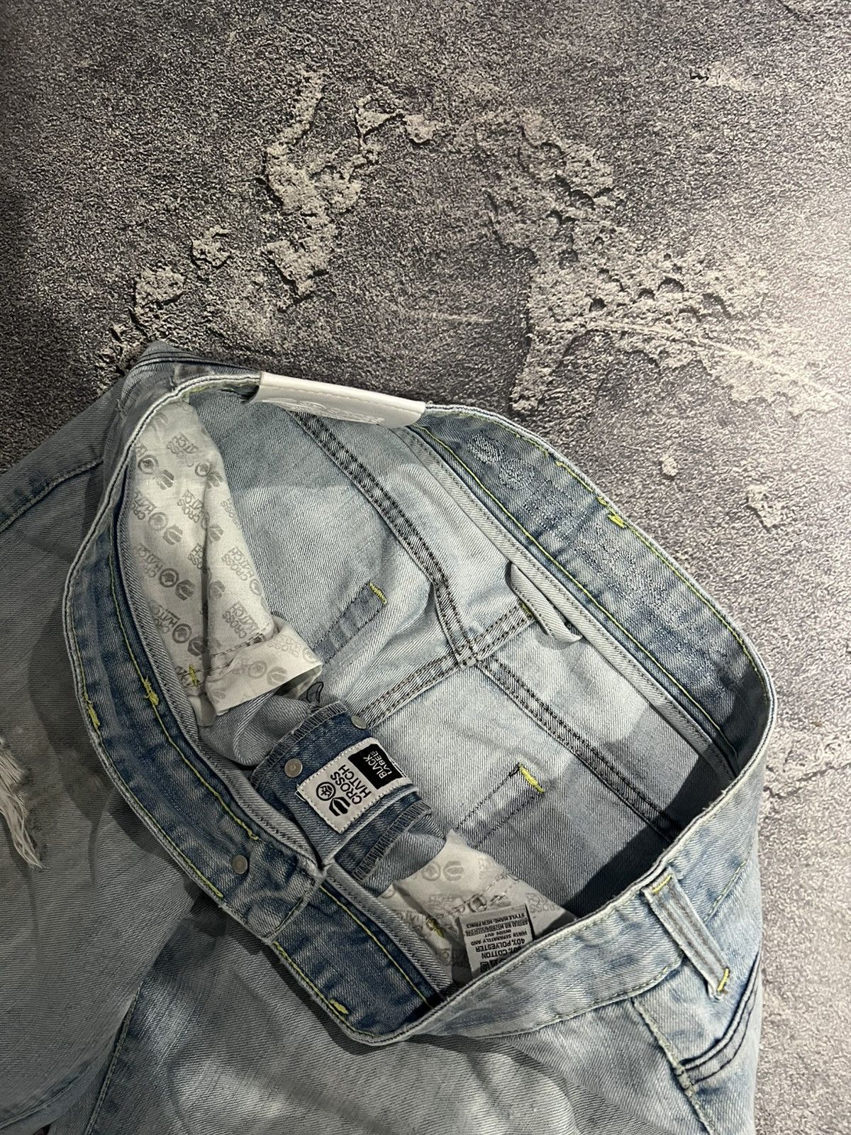 Japanese Brand Distressed Shredded Vintage Y2K Jeans — Cult Japanese Denim Size US 38 / EU 54 - 4 Thumbnail