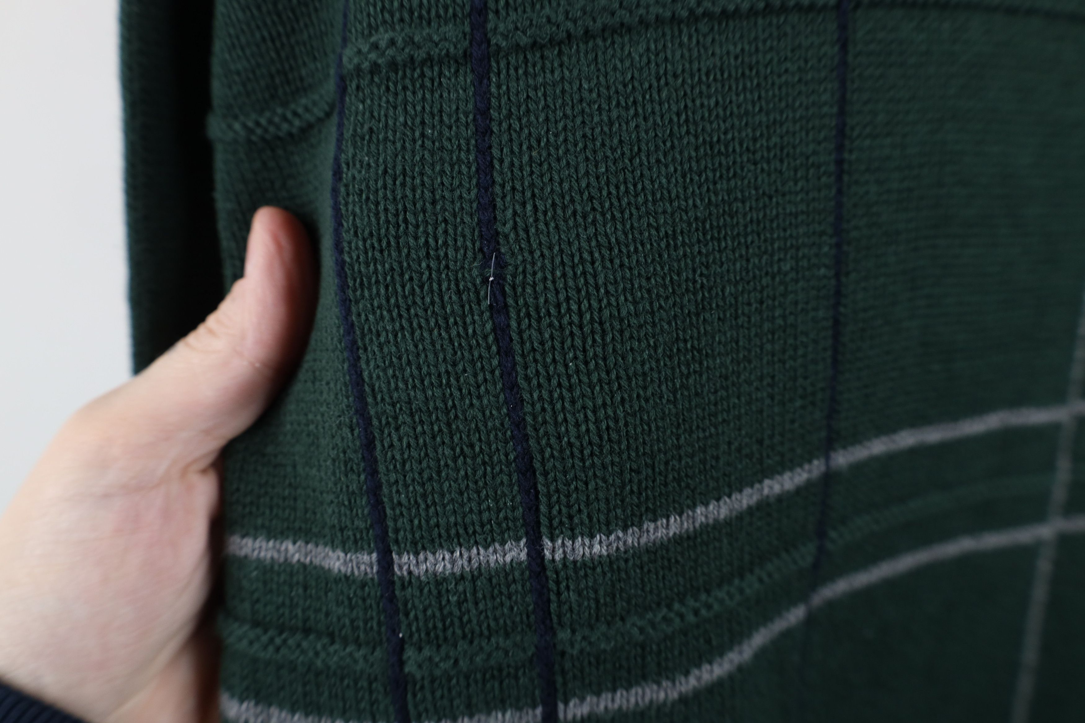 Vintage Vintage 90s Streetwear Knit Crewneck Dad Sweater Green Size US XL / EU 56 / 4 - 5 Thumbnail