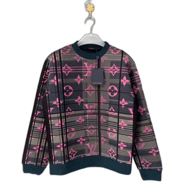 Louis Vuitton Louis Vuitton Gray Pink Patterned Sweatshirt-yf Size US M / EU 48-50 / 2 - 1 Thumbnail