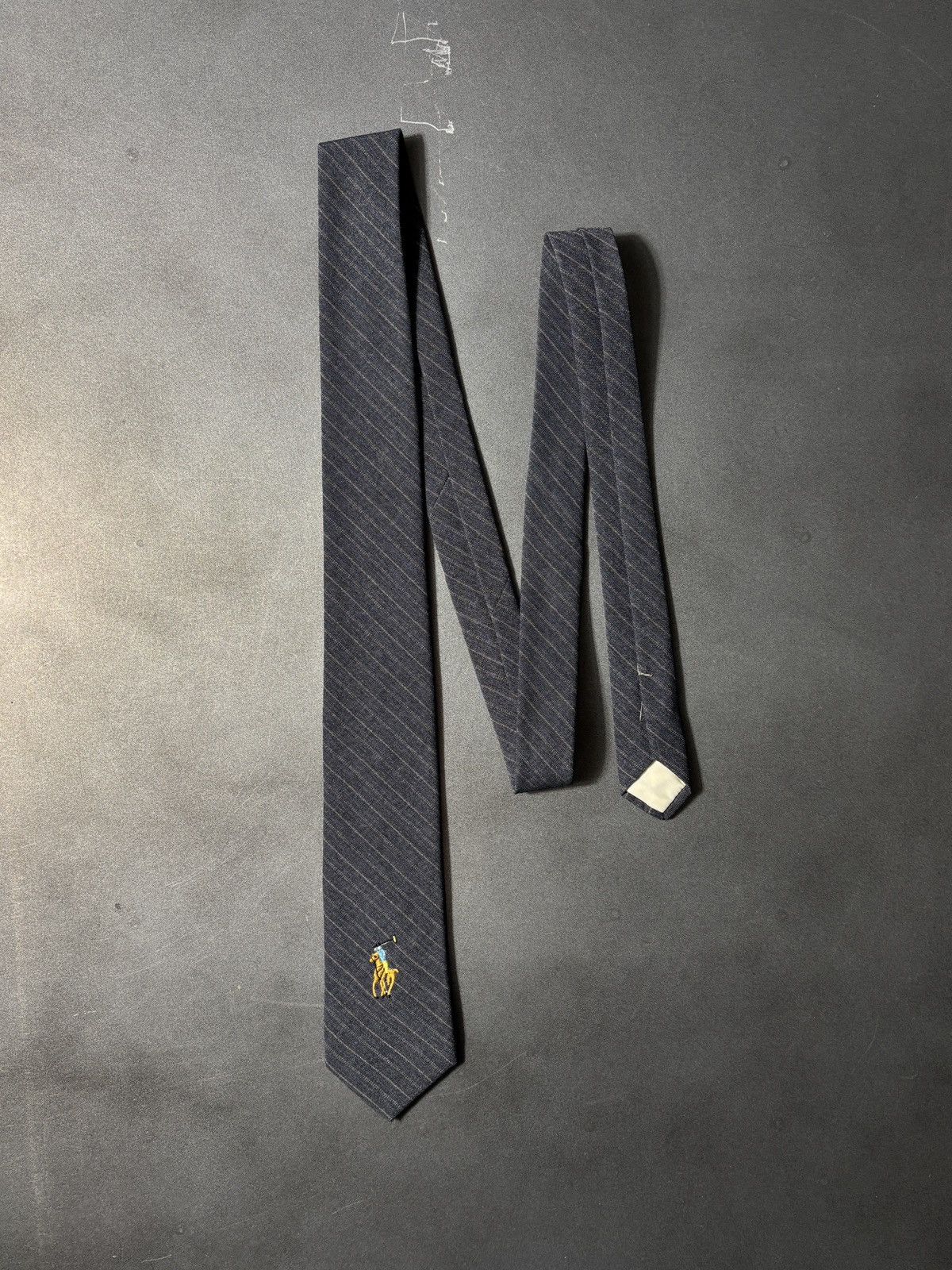 Vintage Vintage Polo Ralph Lauren Necktie Horseman Logo Tie Wool 90s Size ONE SIZE - 2 Thumbnail