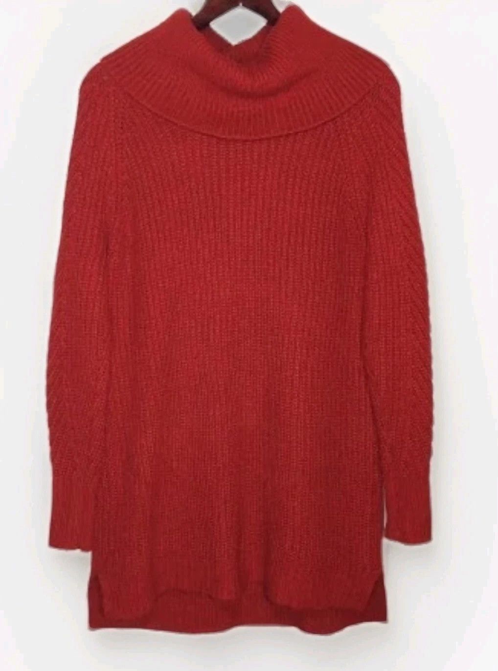 Other A New Day Sweater Tunic Red Cable Knit Cowl Academia Size L / US 10 / IT 46 - 1 Thumbnail