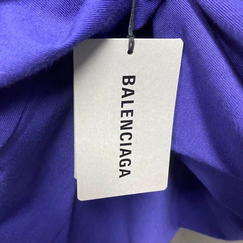 Balenciaga Balenciaga Blue Logo Short Sleeve Shirt-2505 Size US S / EU 44-46 / 1 - 5 Thumbnail