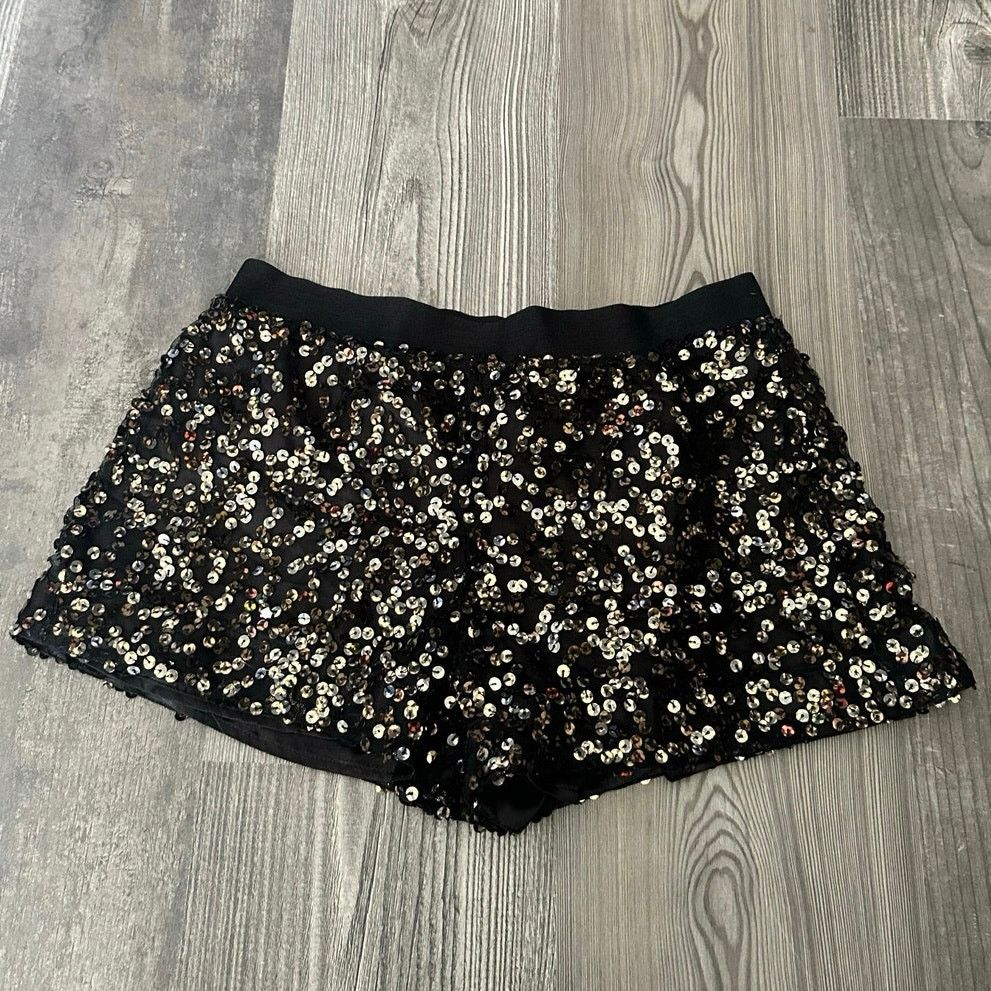 ICON Motorsports AI authentic icon gold and black sequin shorts Size 26" / US 2 / IT 38 - 1 Thumbnail