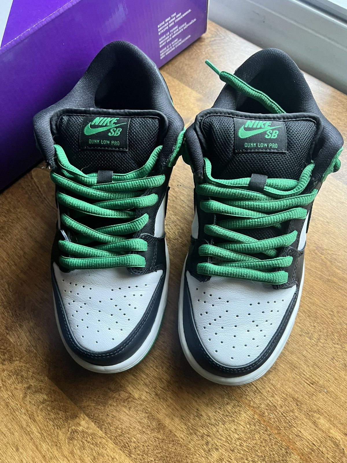Nike Nike SB Dunk Low Pro Classic Green Size US 6 / EU 39 - 3 Thumbnail