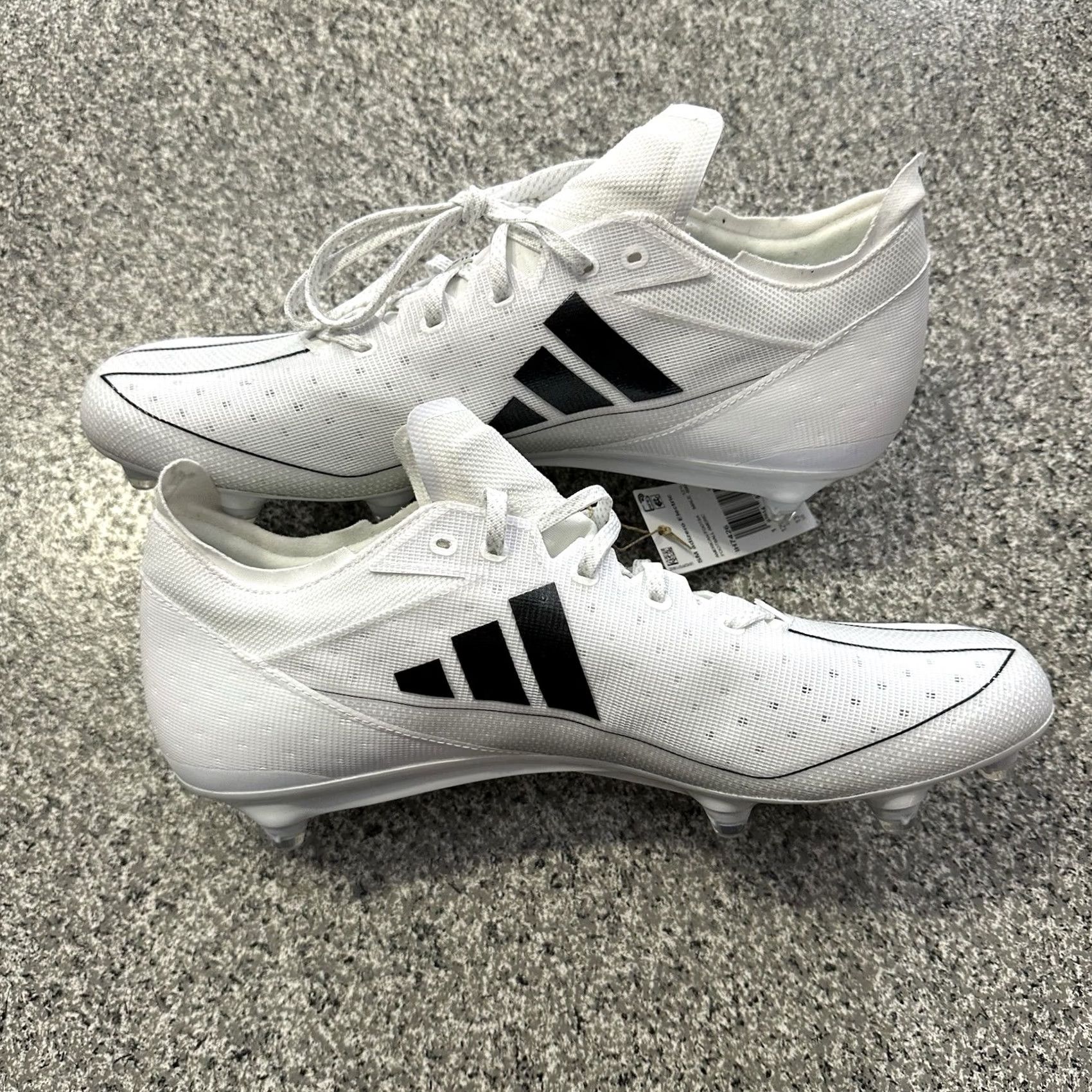 Adidas Adidas Adizero Football Cleats Mens Size 13 White Low Top Speed Cleat Size US L / EU 52-54 / 3 - 2 Thumbnail