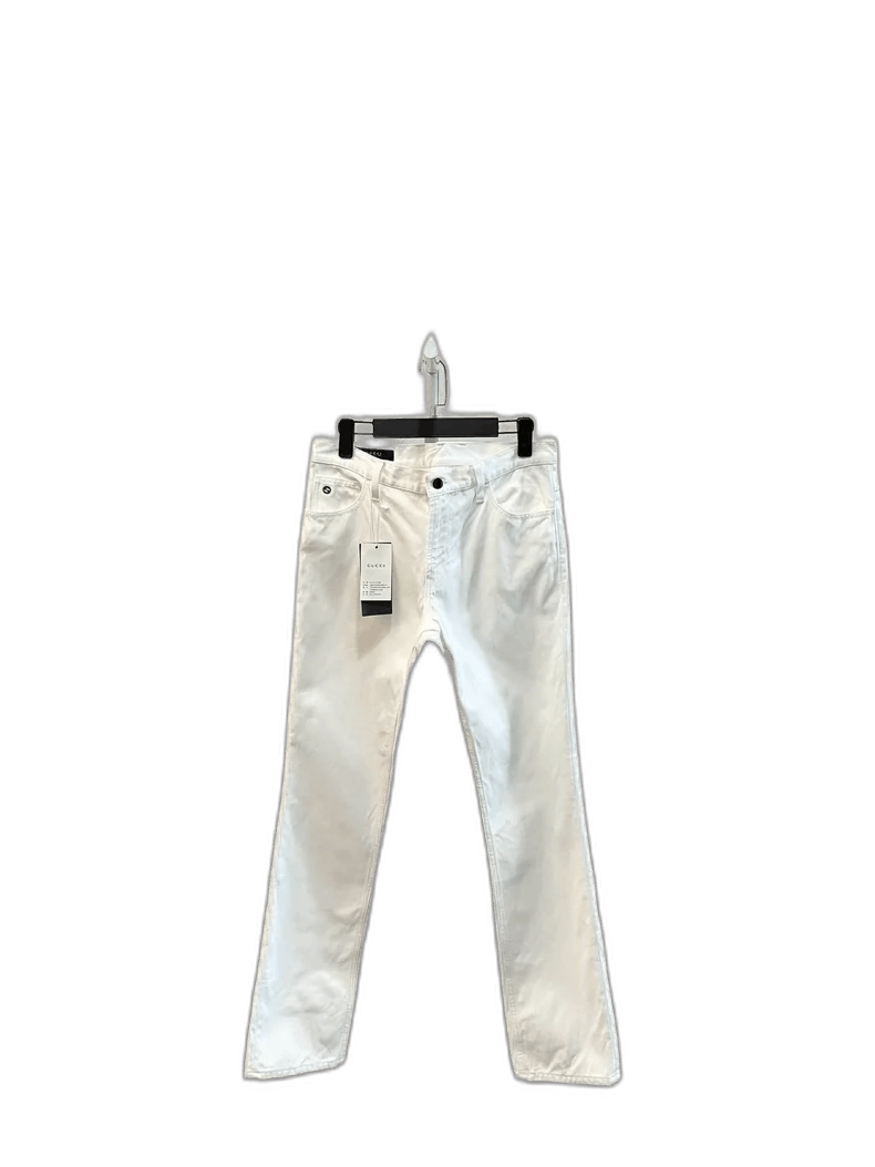 Gucci white denim jeans-2508